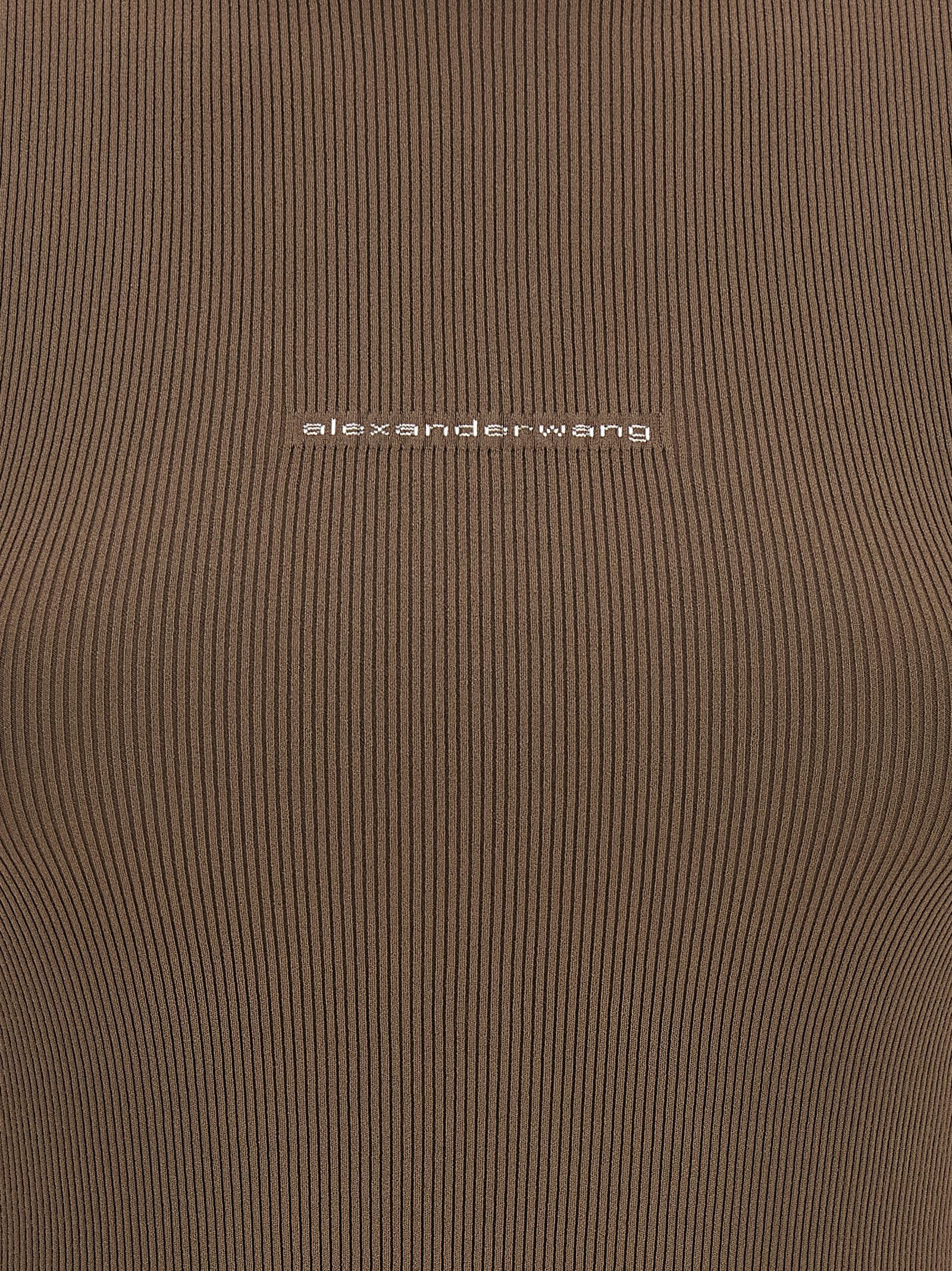 Alexander Wang Brown Polyamide T-Shirt