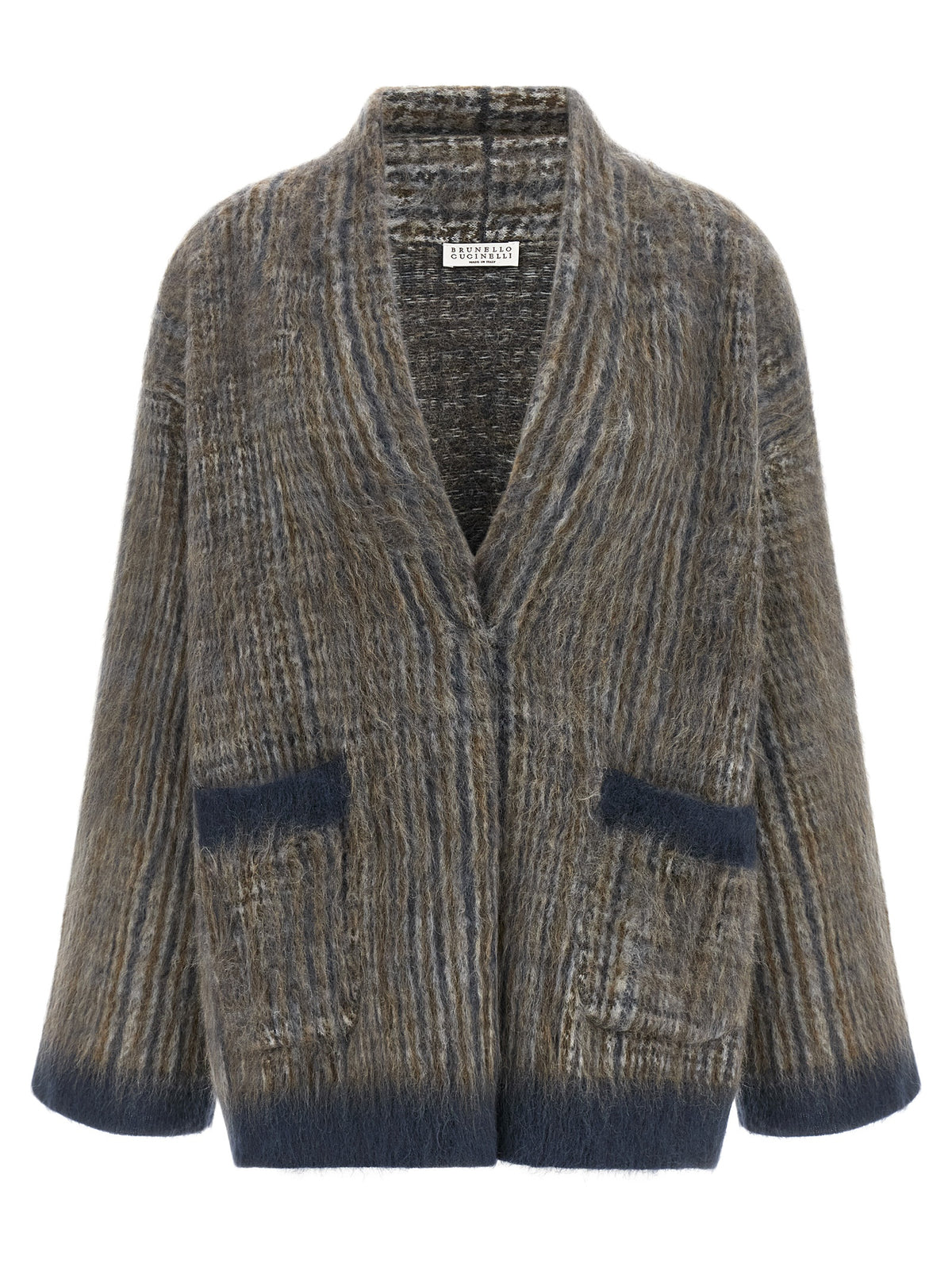 Brunello Cucinelli Gray Wool Cardigan