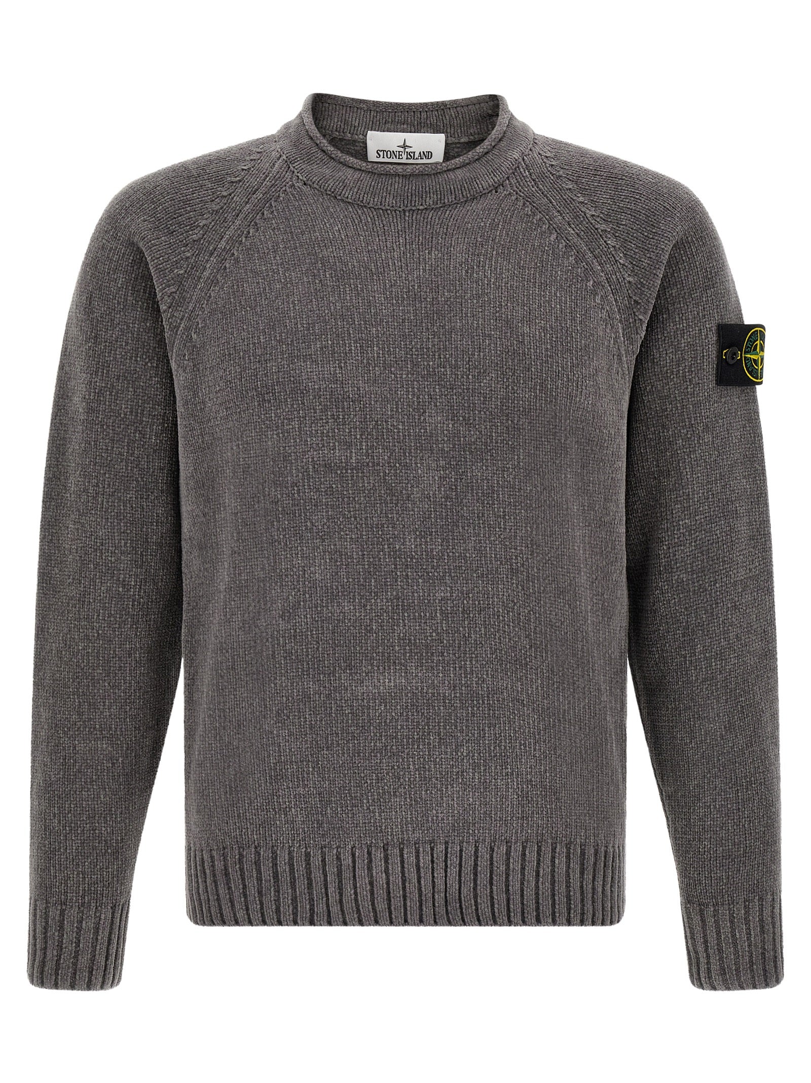 Stone Island Gray Cotton Cardigan
