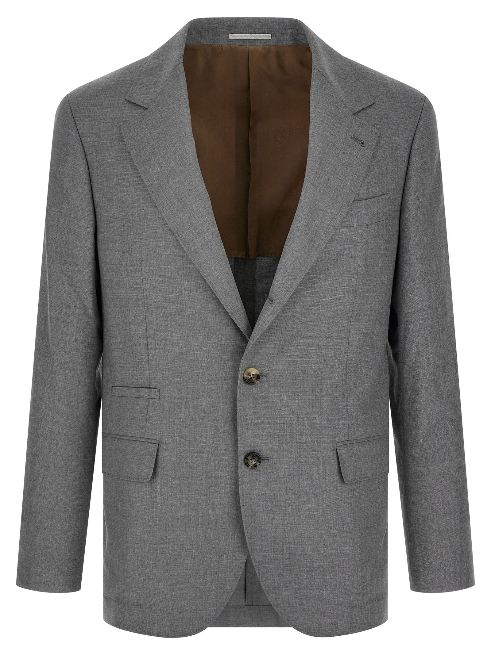 Brunello Cucinelli Gray Virgin Wool Blazer