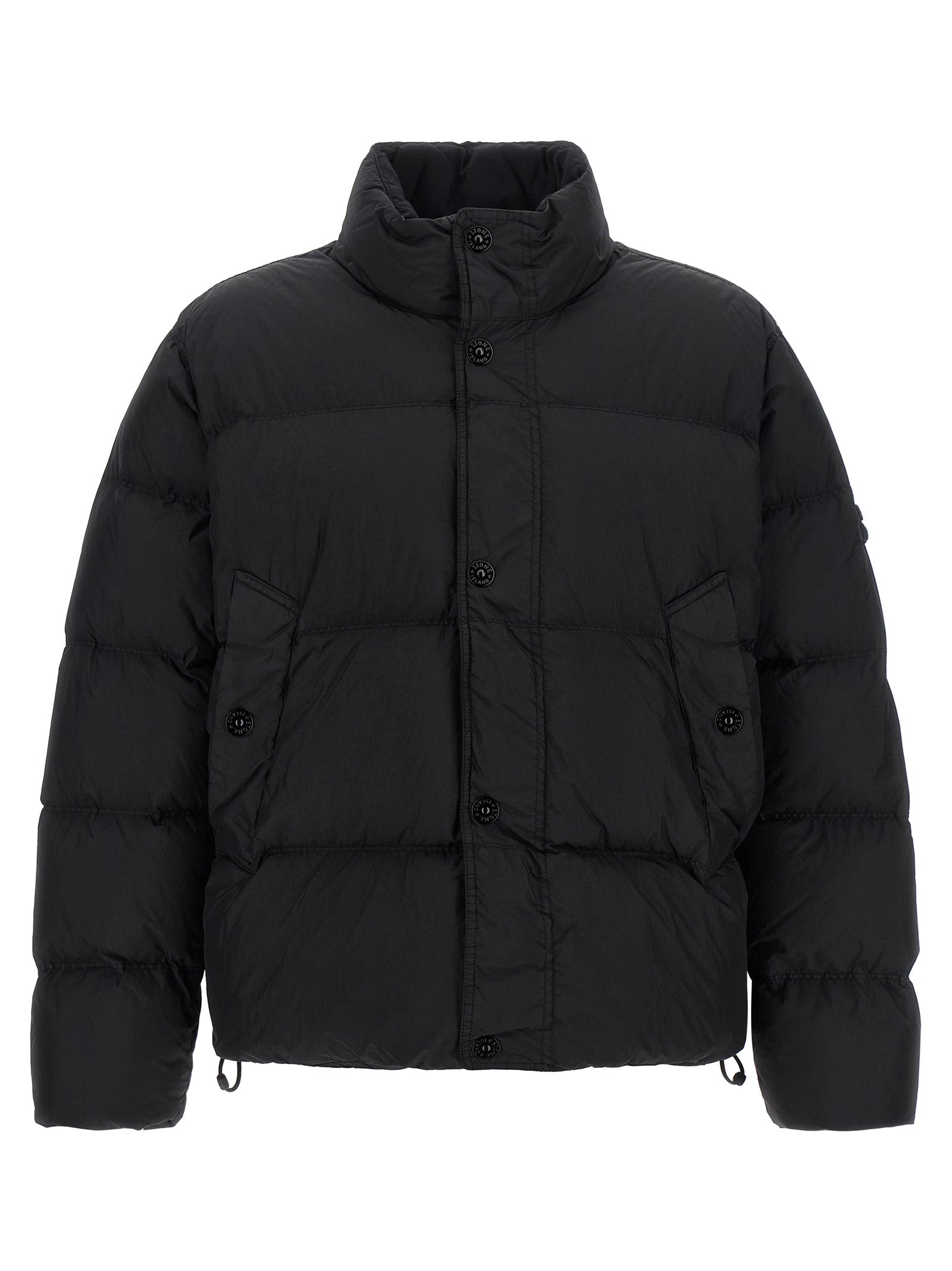 Stone Island Black Polyamide Full-Length Jacket