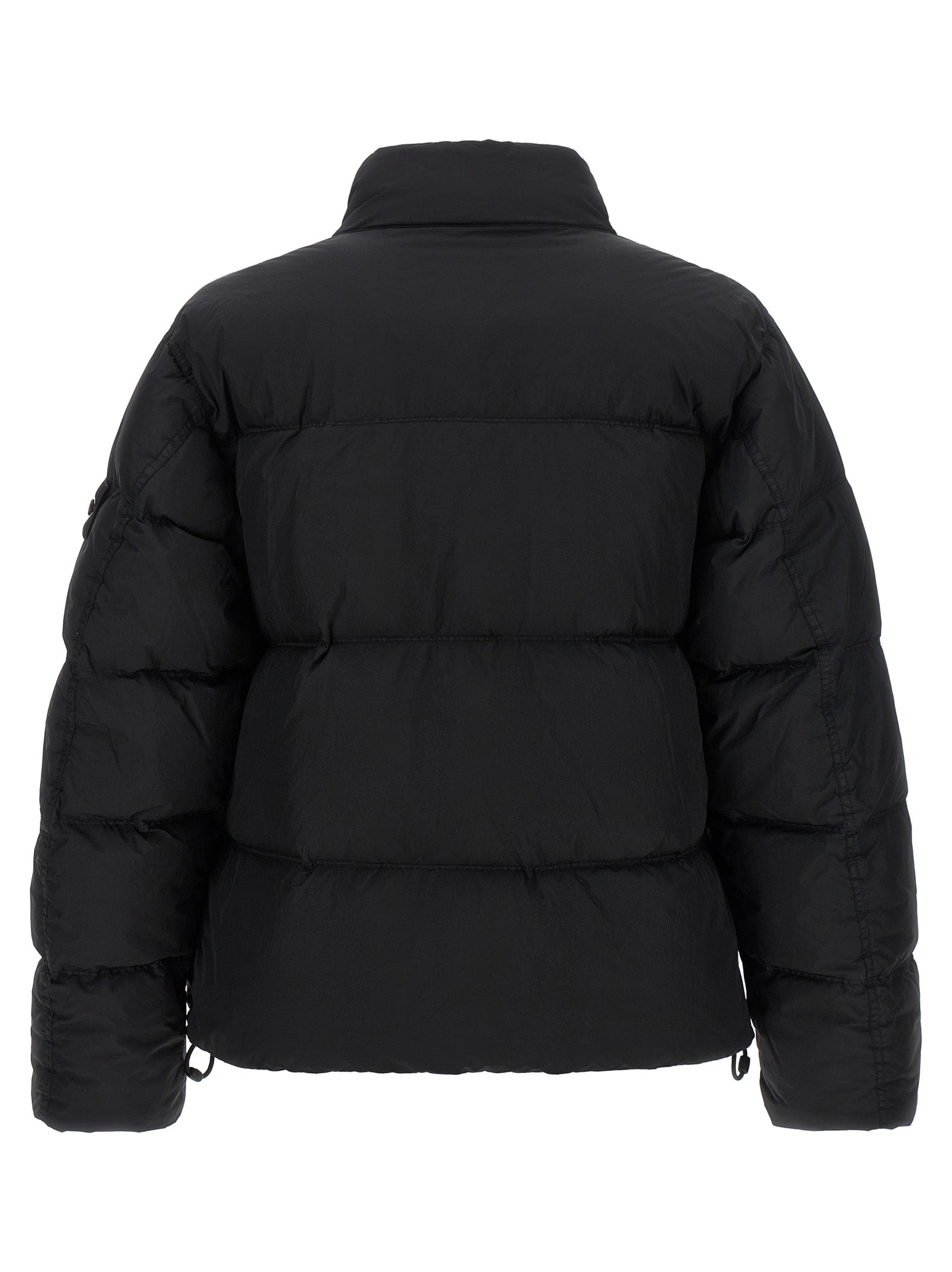 Stone Island Black Polyamide Full-Length Jacket