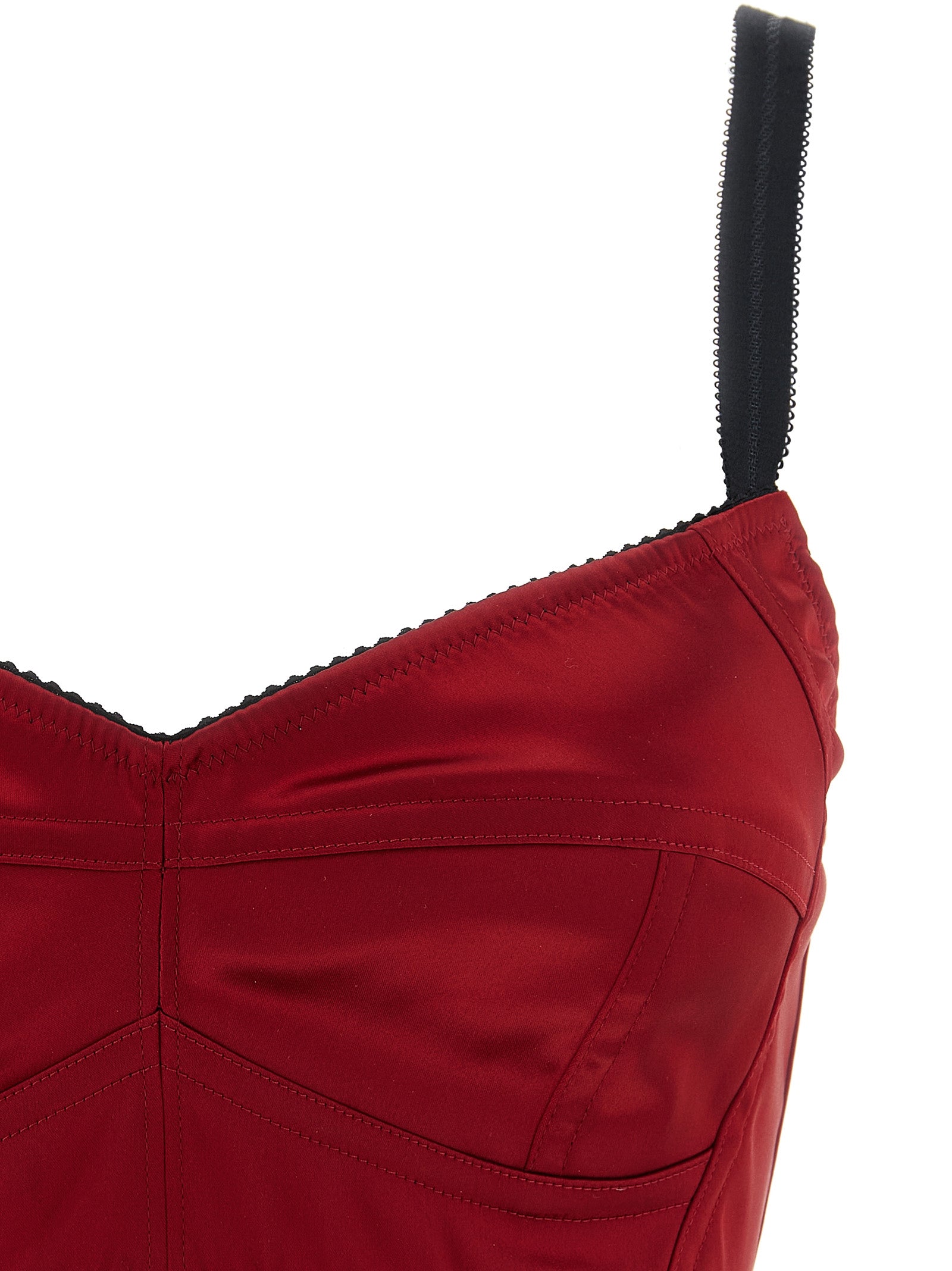 Dolce & Gabbana Red Acetate Tank Tops
