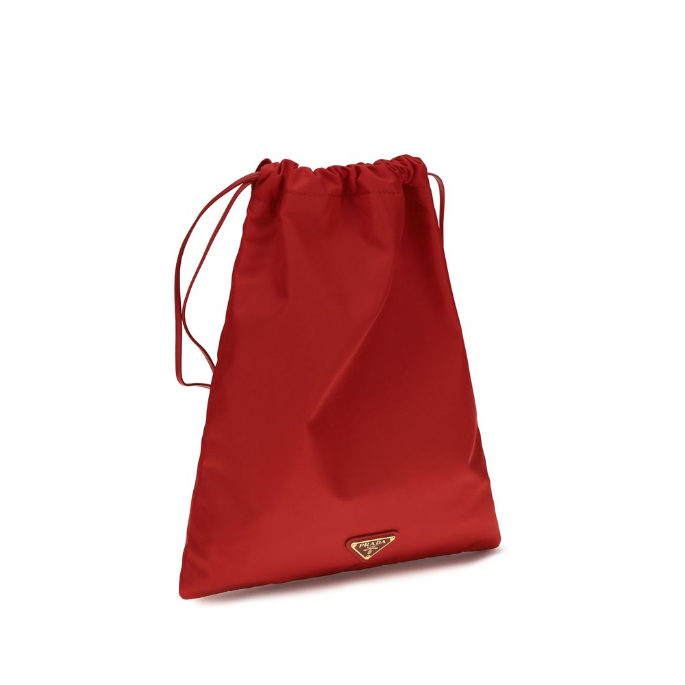 Prada Red Polyamide Clutch Bag