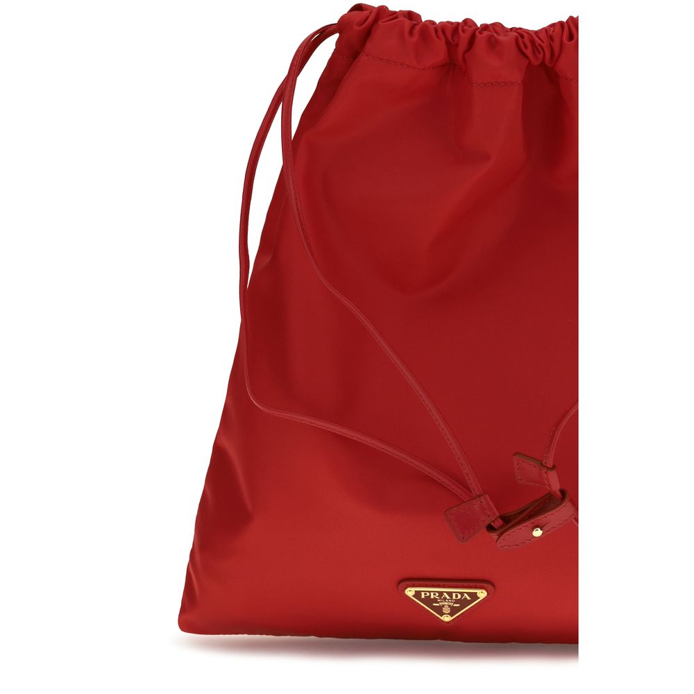 Prada Red Polyamide Clutch Bag