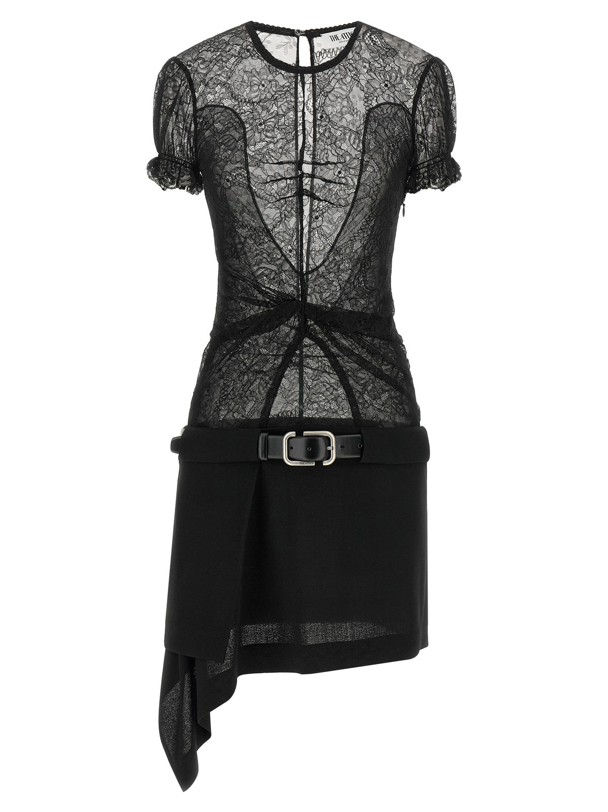 The Attico Black Polyamide Short Dress