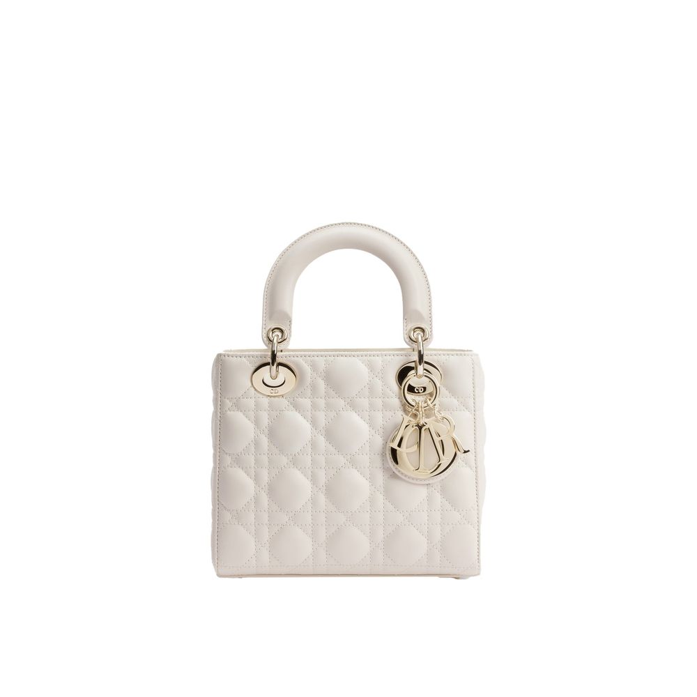Dior White Lamb Leather Shoulder Bag