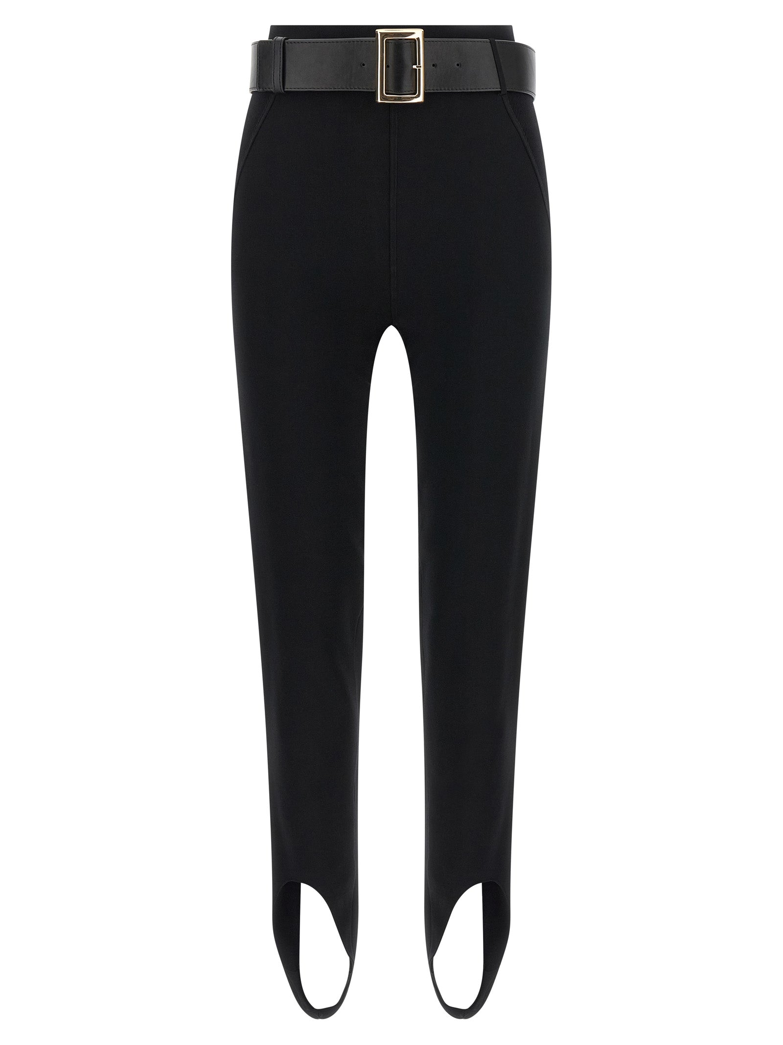 Self-Portrait Black Viscose Leggings