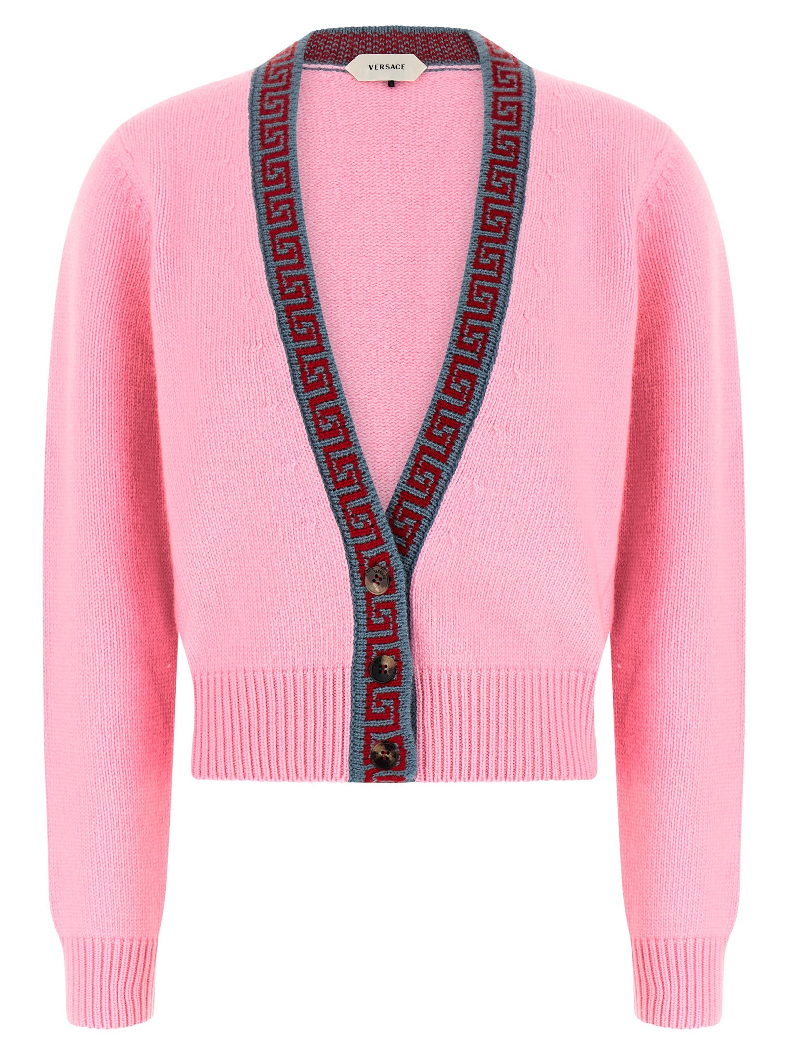 Versace Multicolor Virgin Wool Cardigan