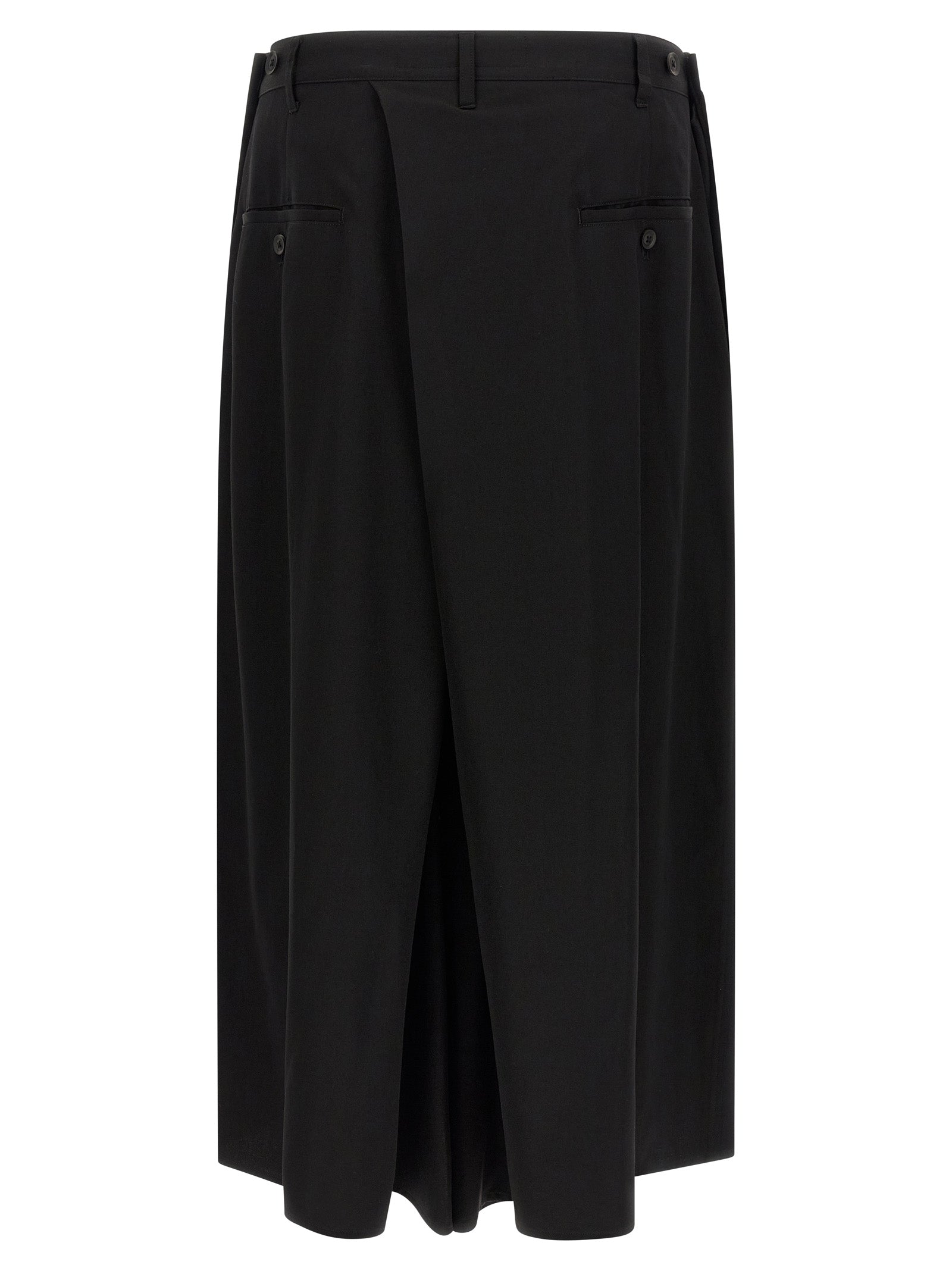 Yohji Yamamoto Black Wool Casual Pants