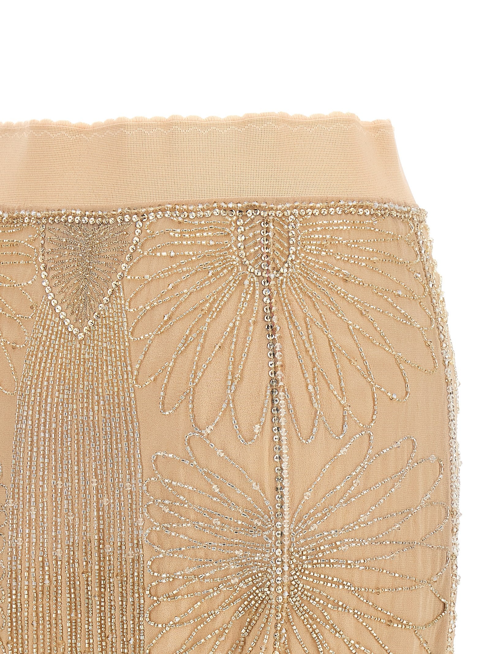 The Attico Multicolor Silk Long Skirt