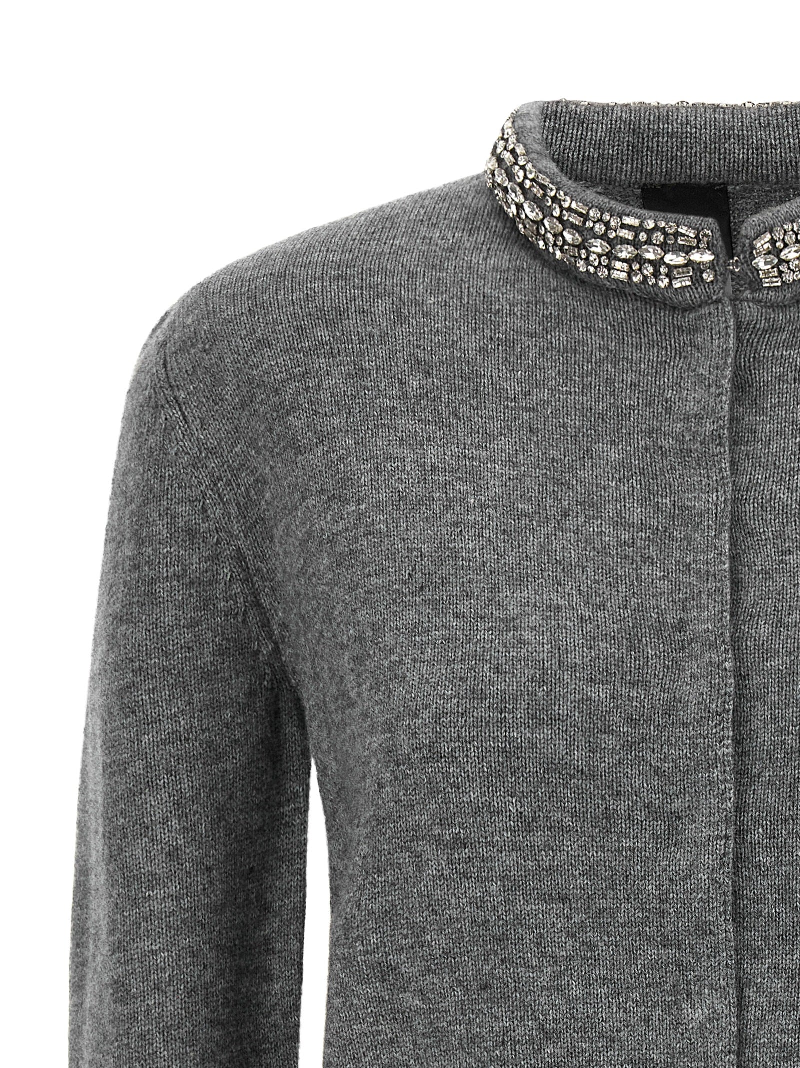PINKO Gray Wool Cardigan