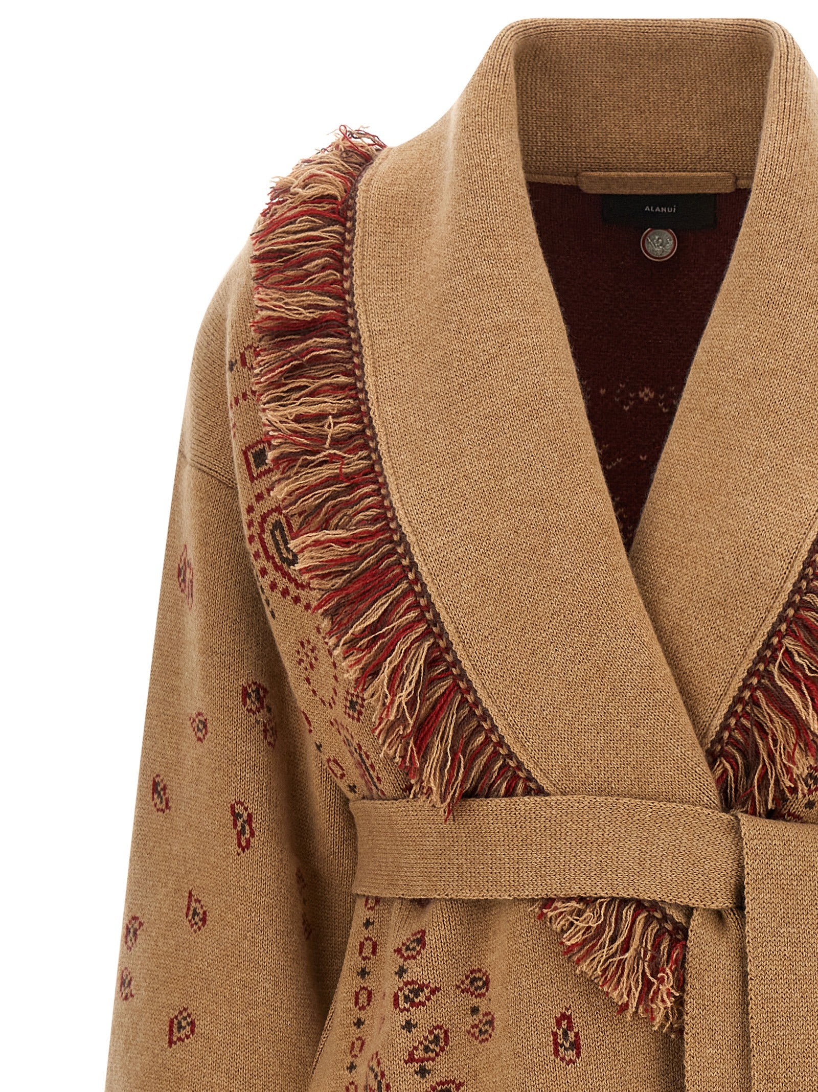 Alanui Beige Cashmere Cardigan