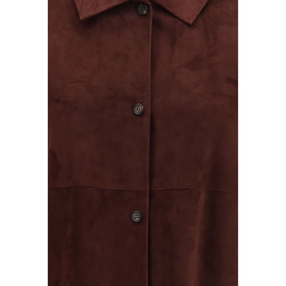 'S Max Mara Bordeaux Lamb Ovis Aries Leather Jacket