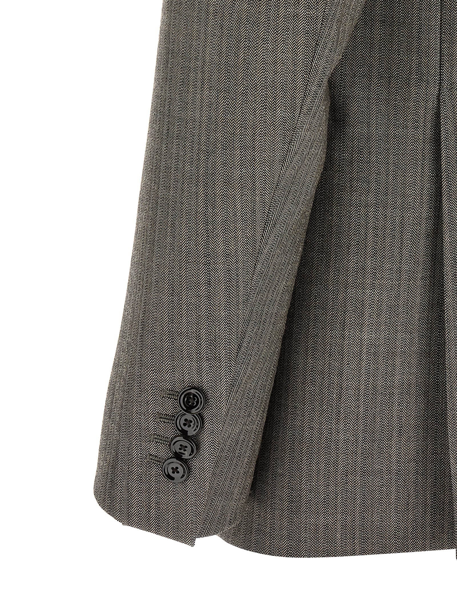 Lardini Gray Virgin Wool Two-Piece Suit