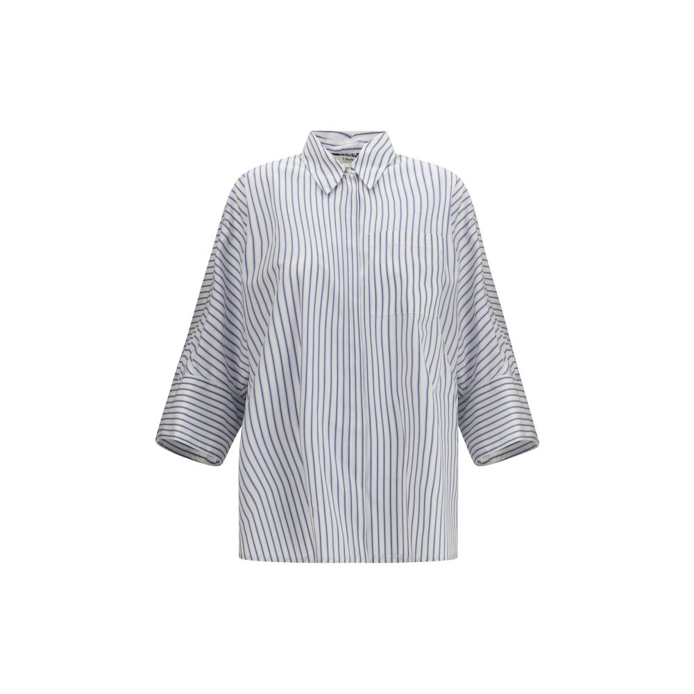 'S Max Mara Blue Cotton Pattern Shirt