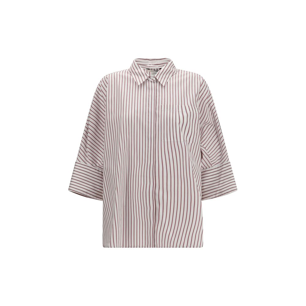 'S Max Mara Red Cotton Pattern Shirt