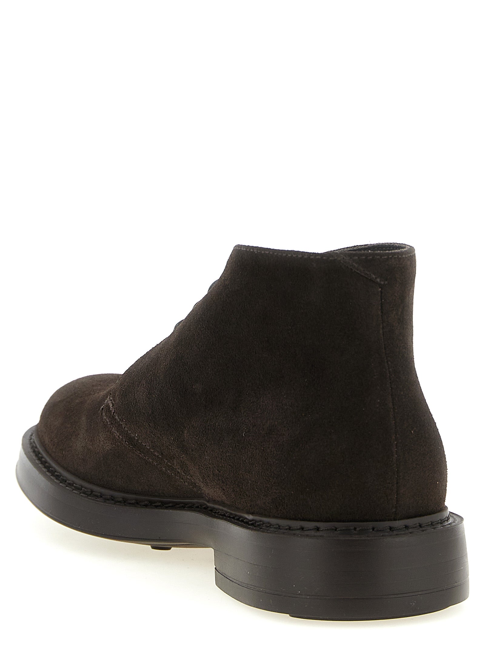 Doucal's Brown Lamb Leather Ankle Boots