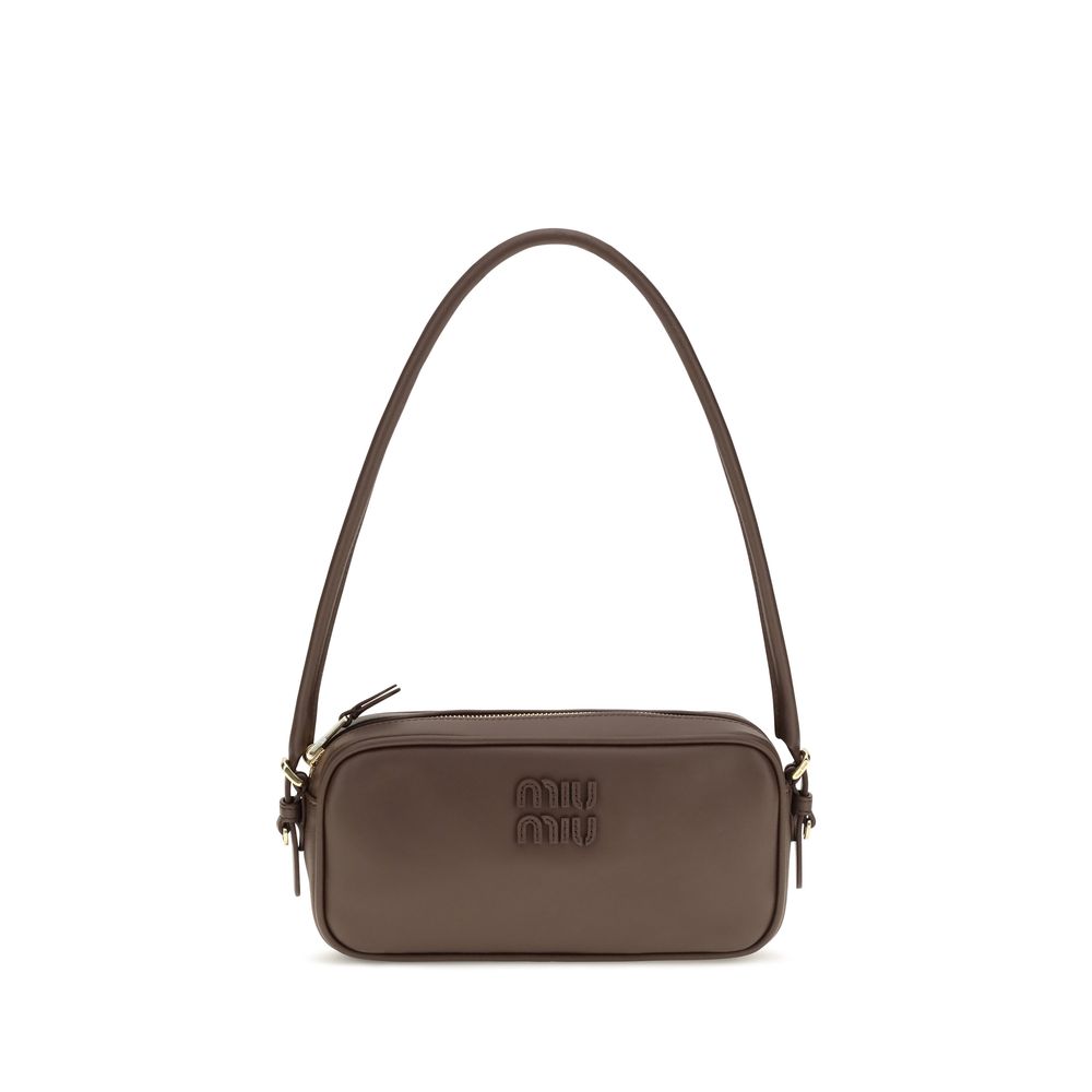 Miu Miu Brown Calf Leather Bos Taurus Shoulder Bag