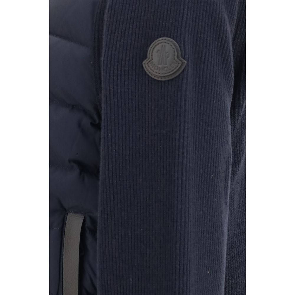 Moncler Blue Wool Oves Aries Sweatshirt