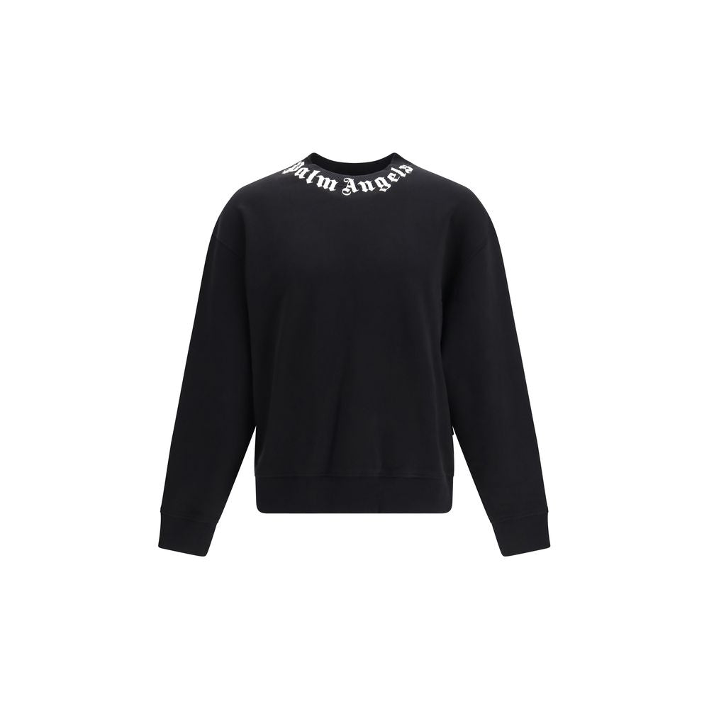 Palm Angels Black Cotton Sweatshirt