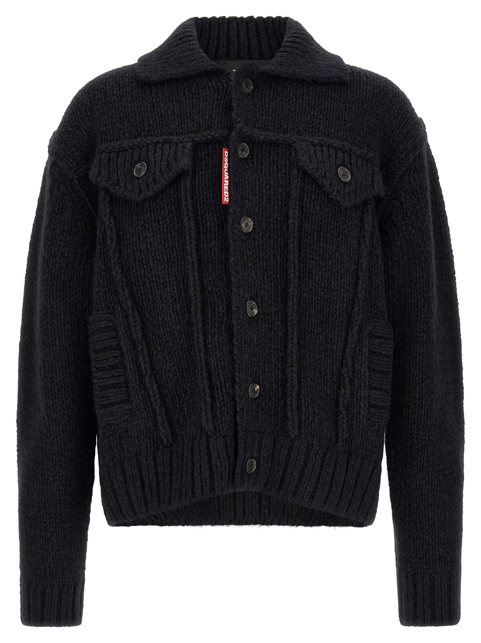 Dsquared² Blue Marabou Cardigan