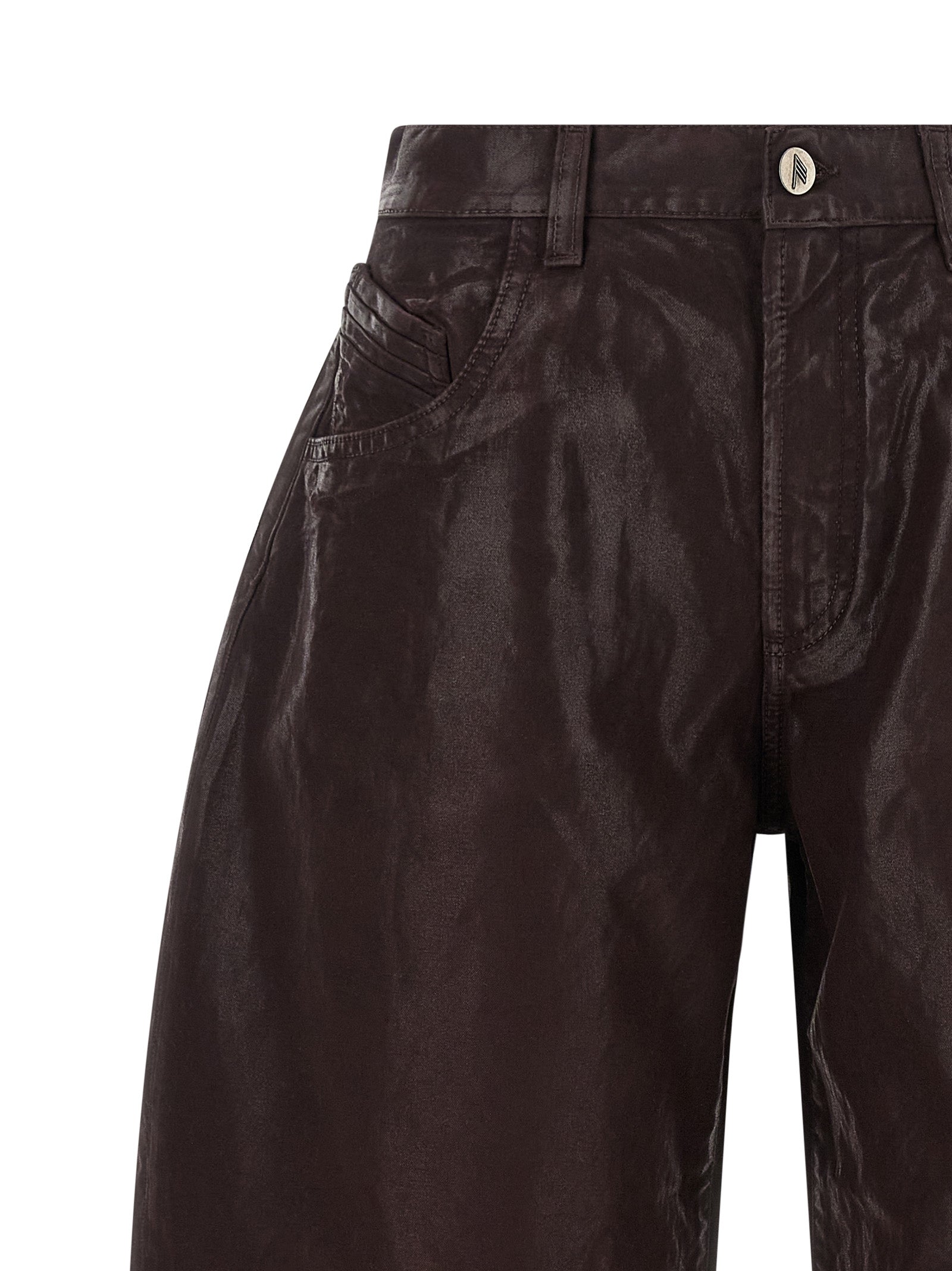 The Attico Purple Cotton Cropped Pants