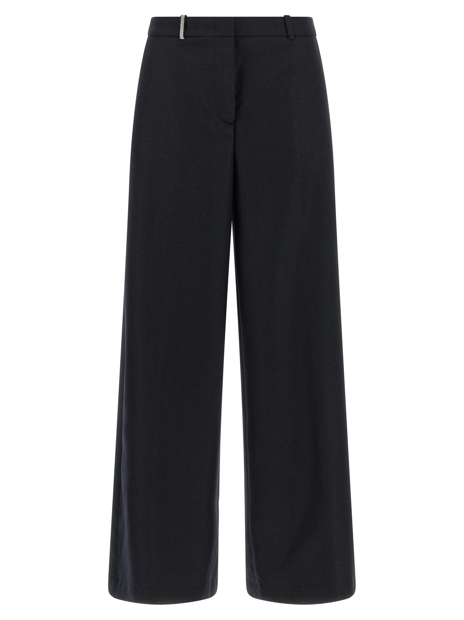 Peserico Blue Virgin Wool Casual Pants