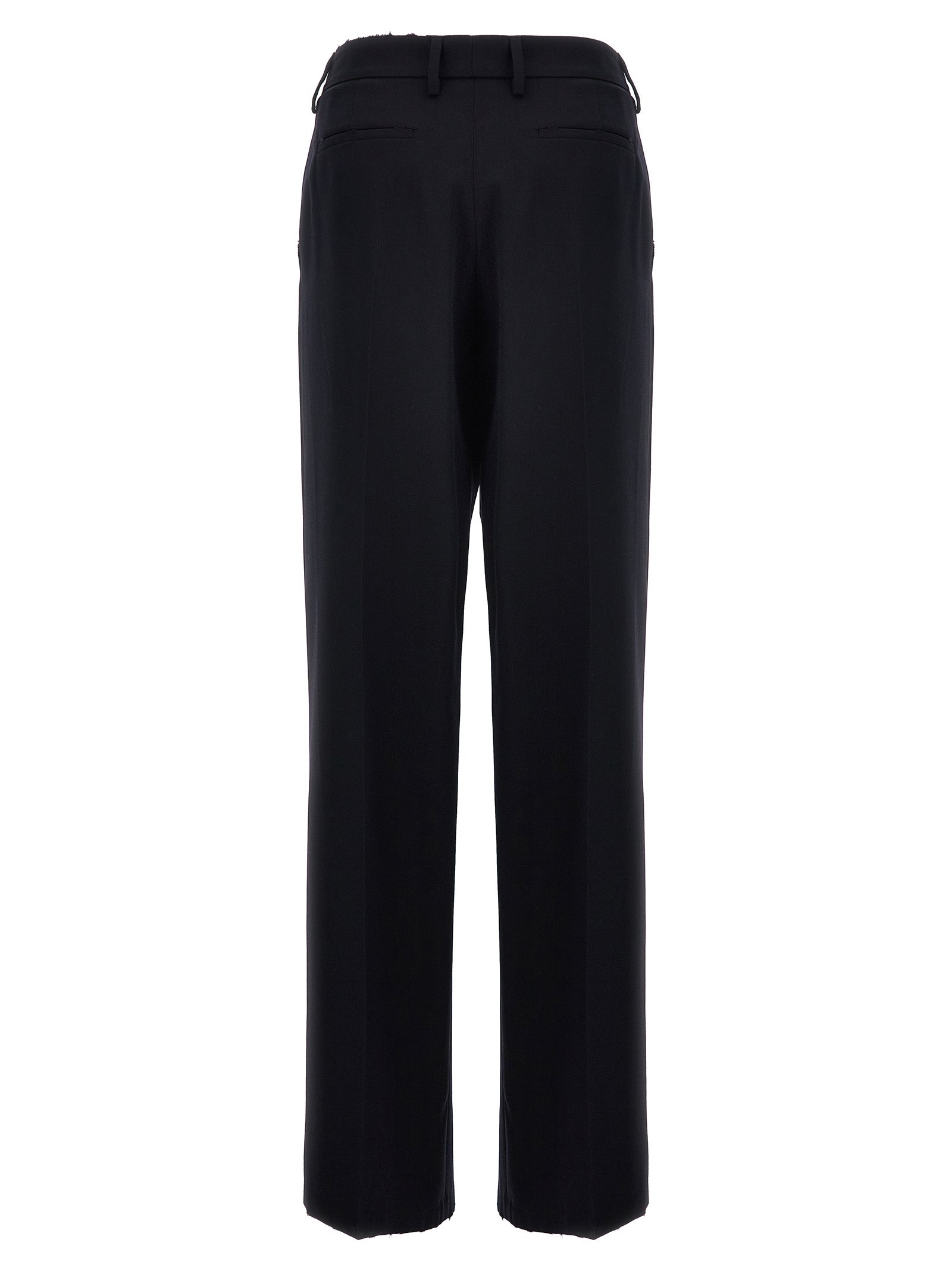 Prada Blue Wool Casual Pants