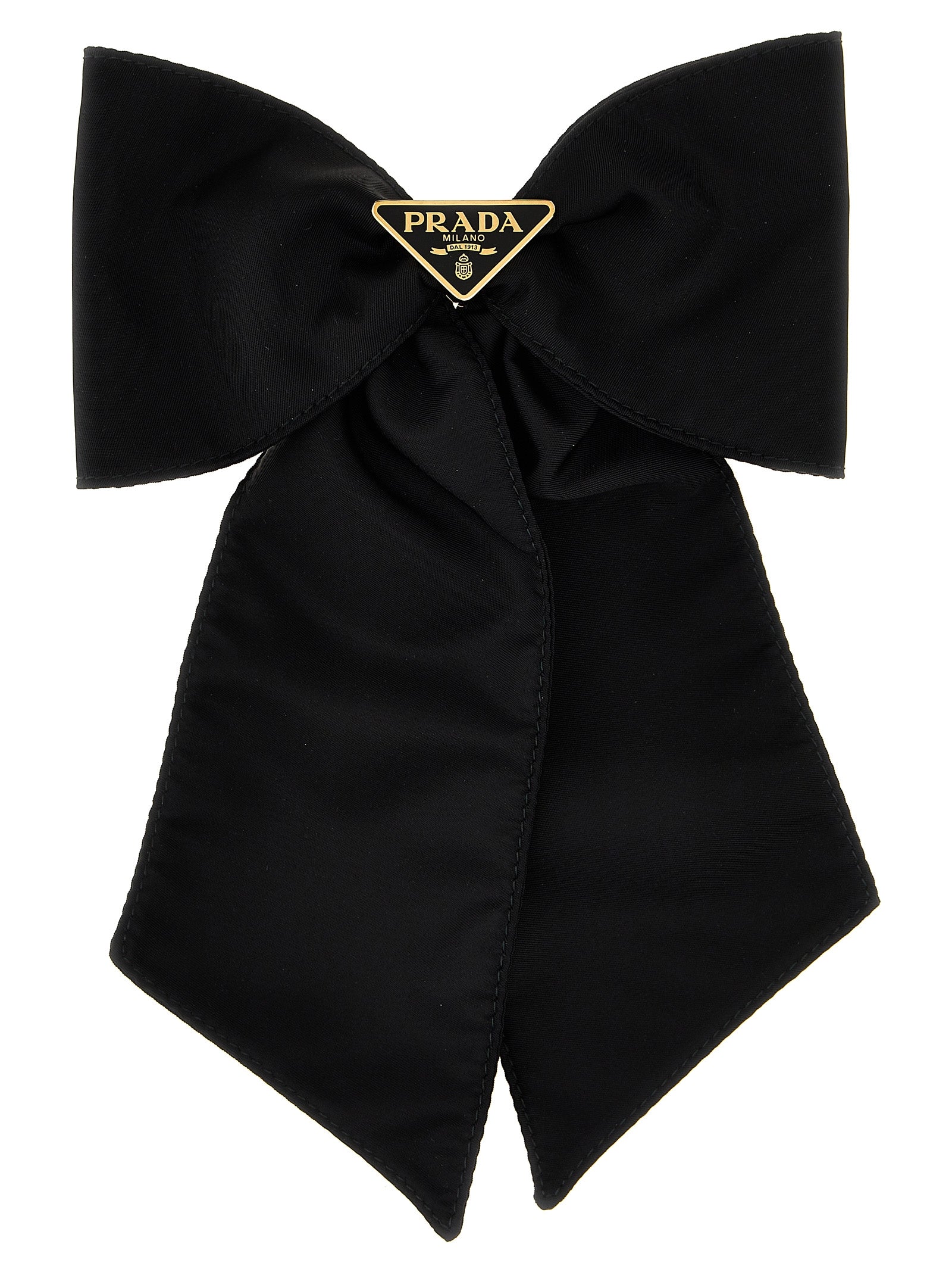 Prada Black Brass Hair Clip