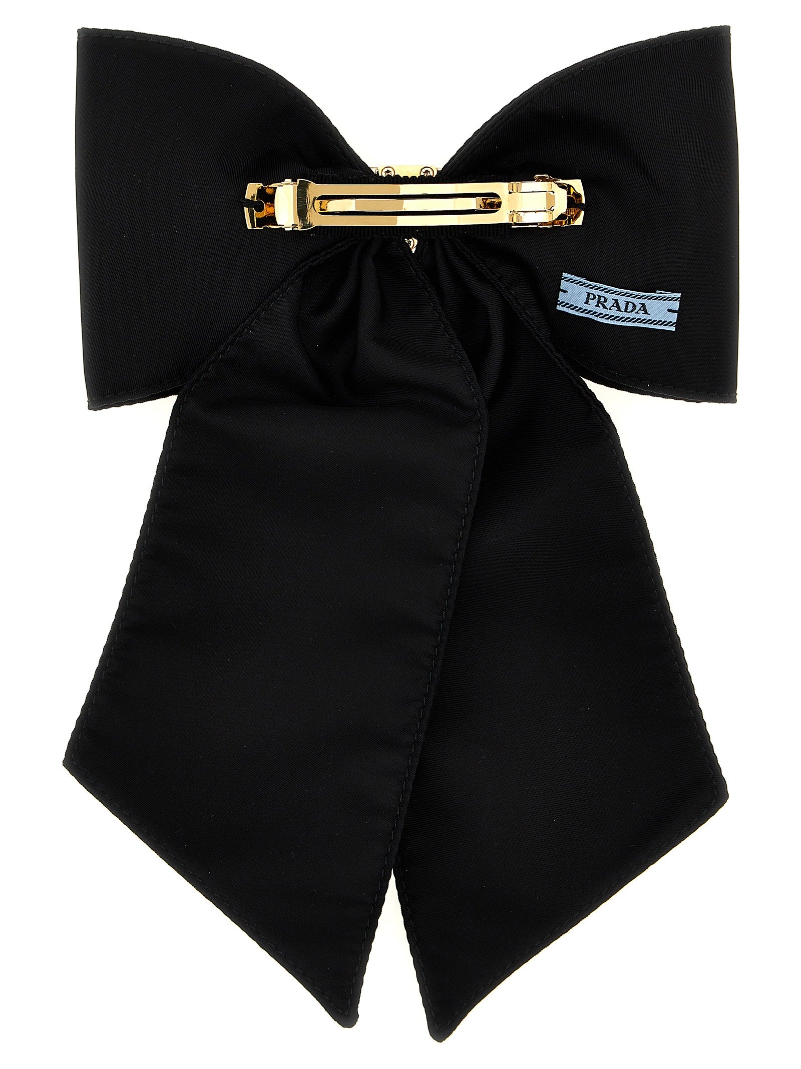 Prada Black Brass Hair Clip