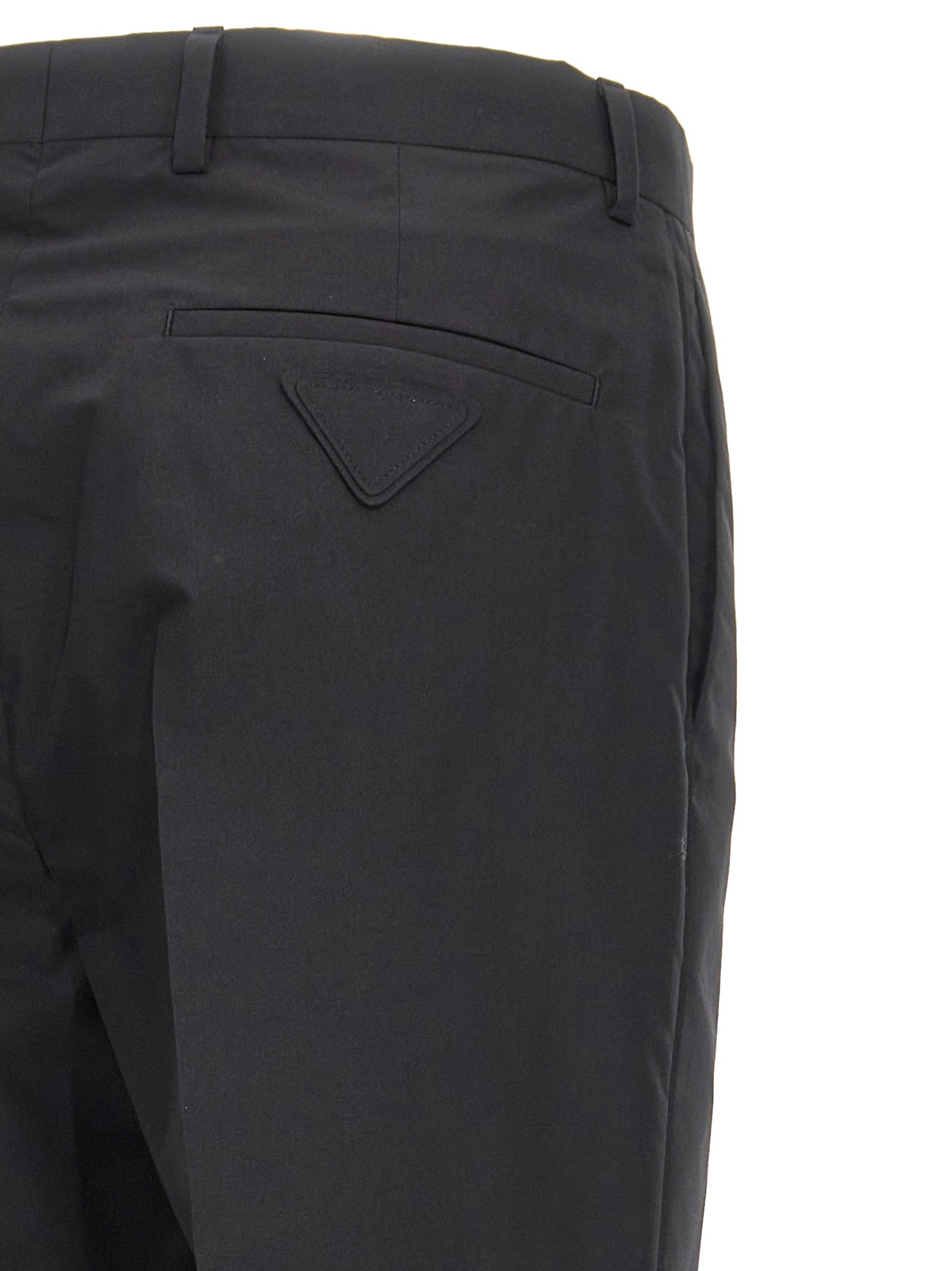 Prada Black Cotton Dress Pants