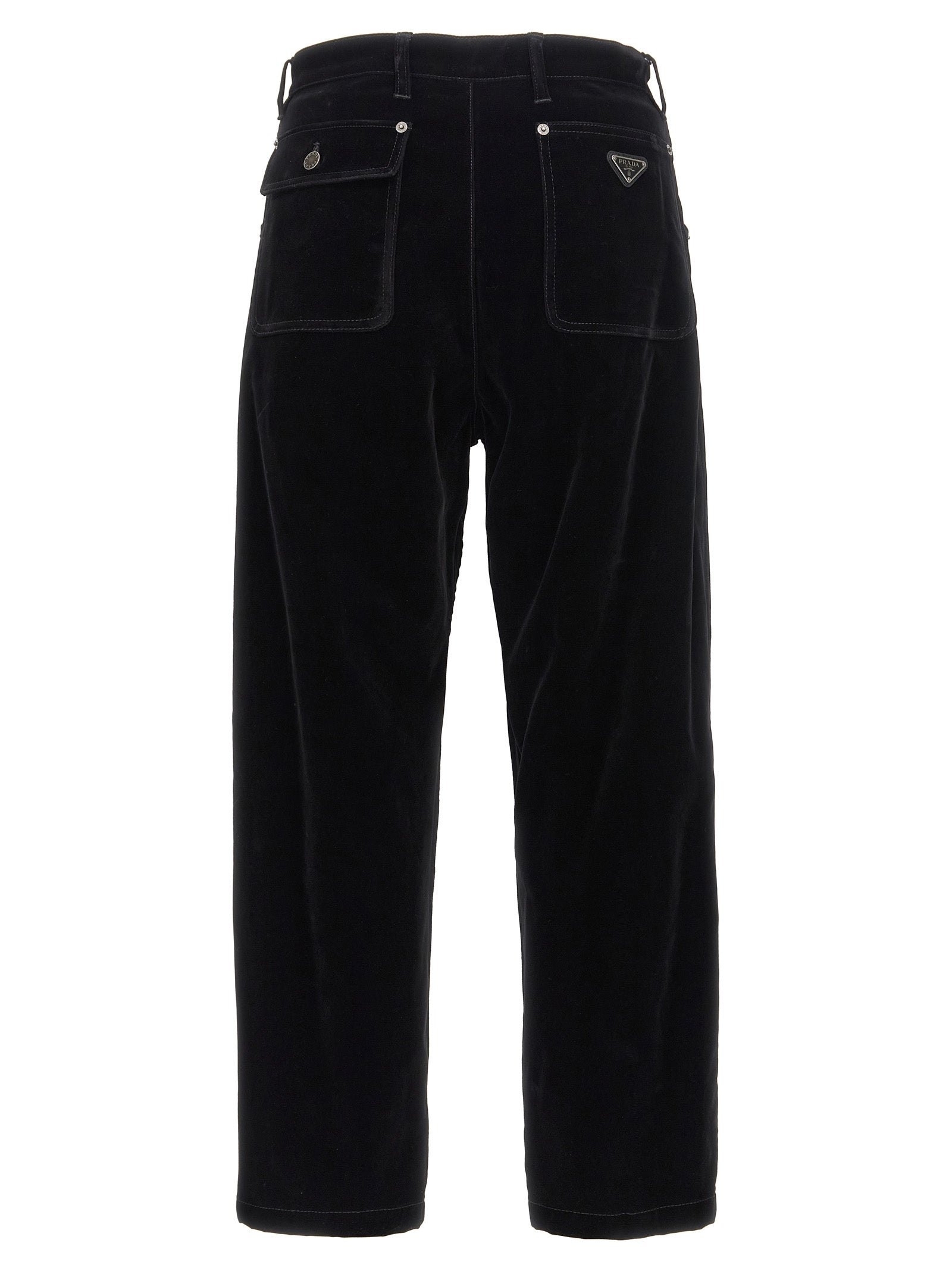 Prada Black Cotton Casual Pants
