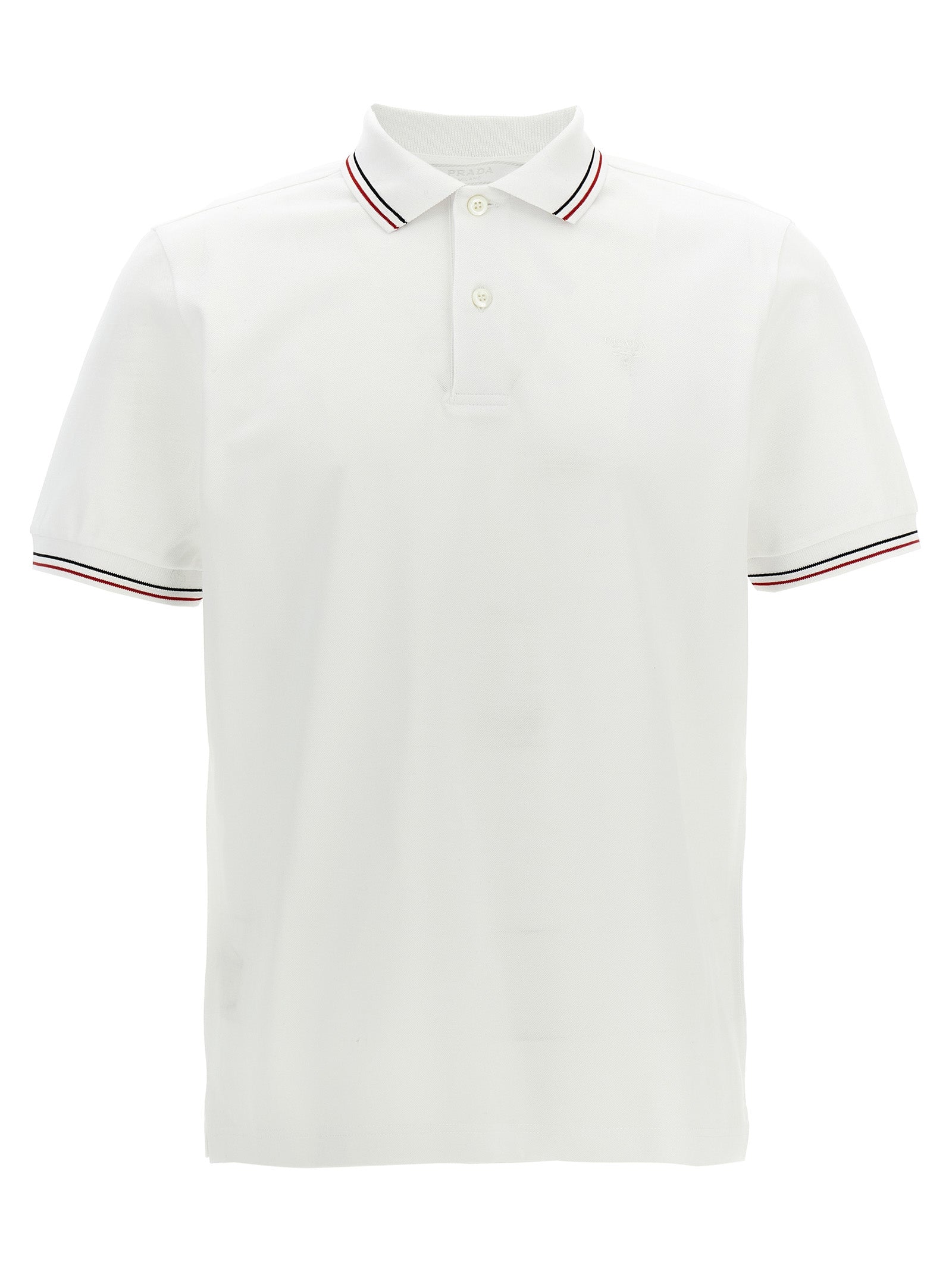 Prada White Cotton Polo Shirt