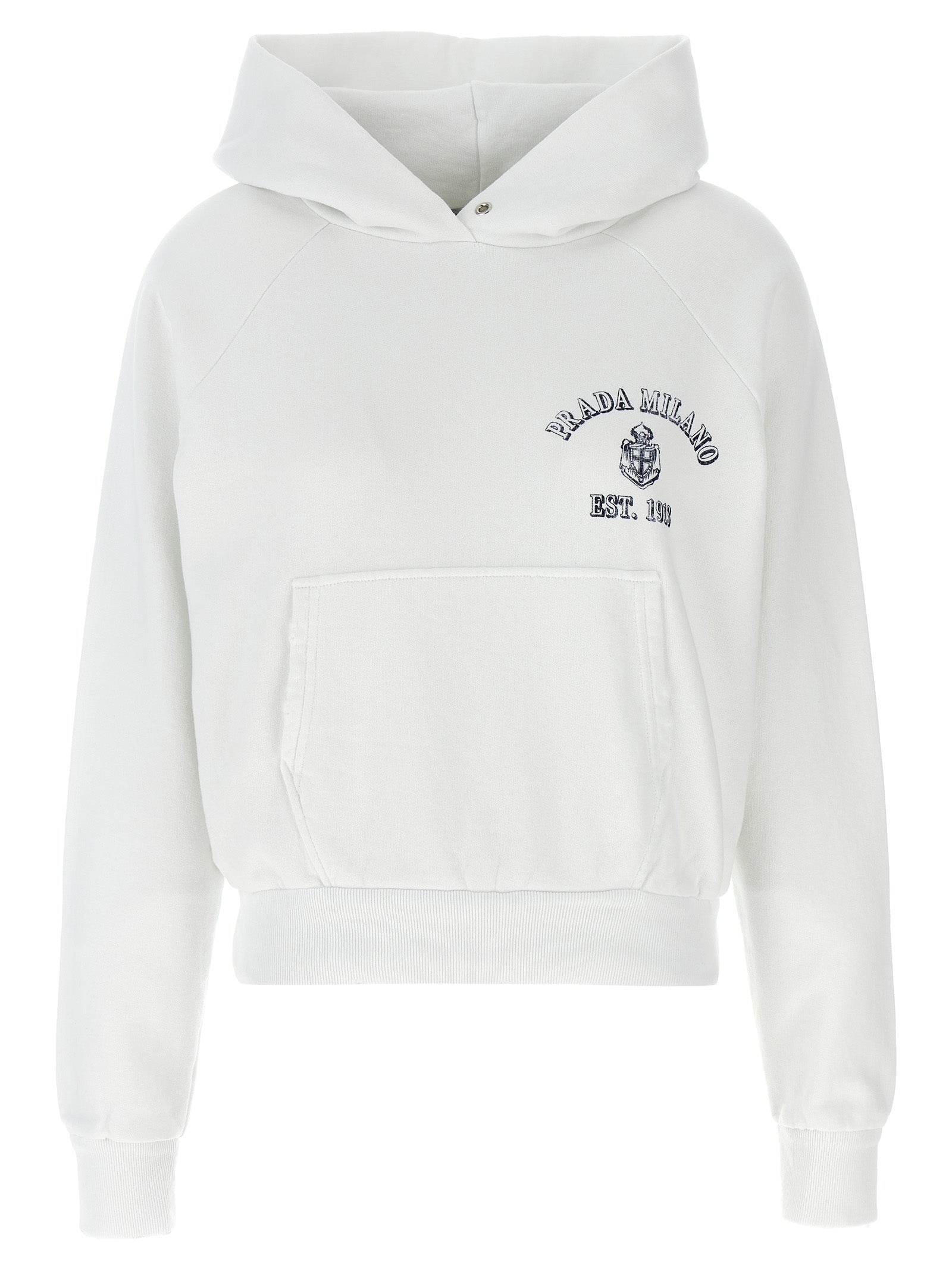 Prada White Cotton Sweatshirt