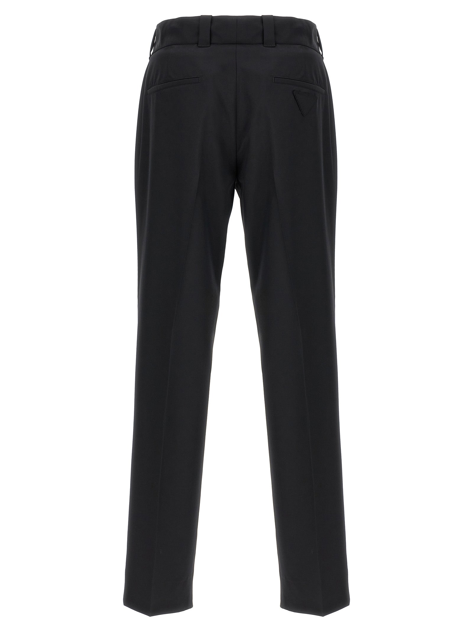 Prada Black Virgin Wool Casual Pants
