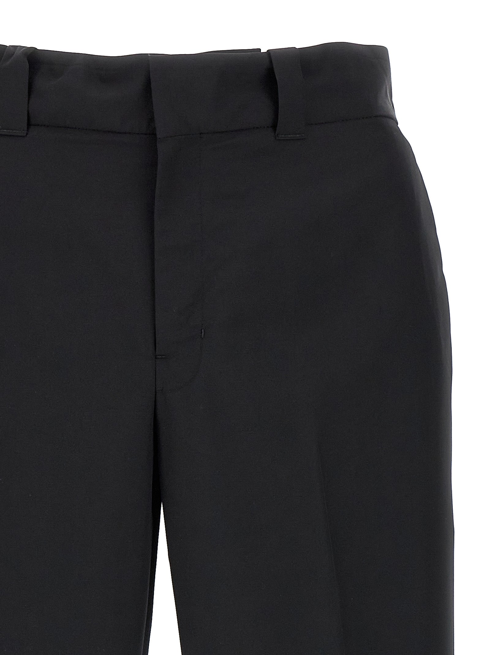 Prada Black Virgin Wool Casual Pants