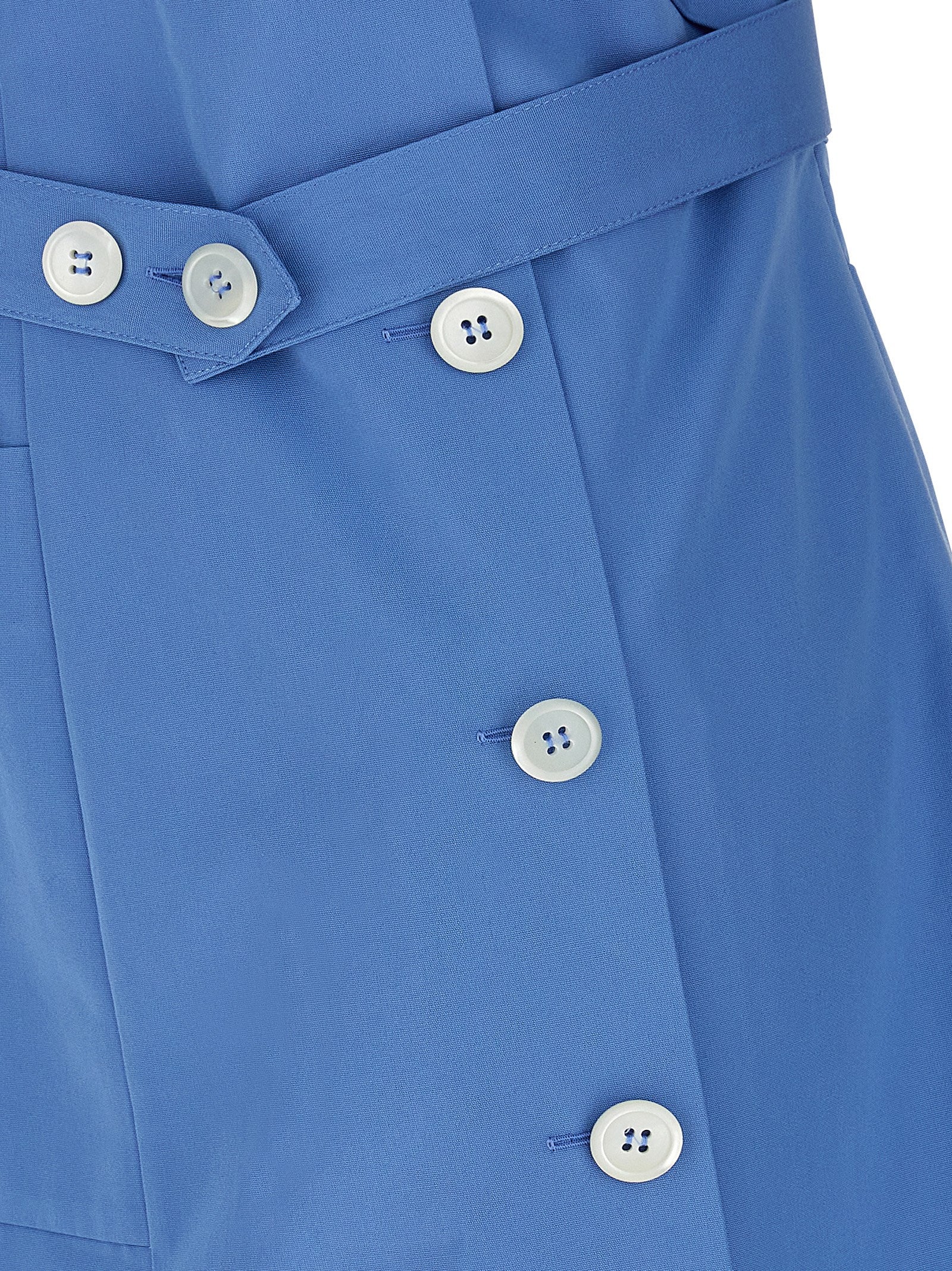 Miu Miu Blue Cotton Short Dress
