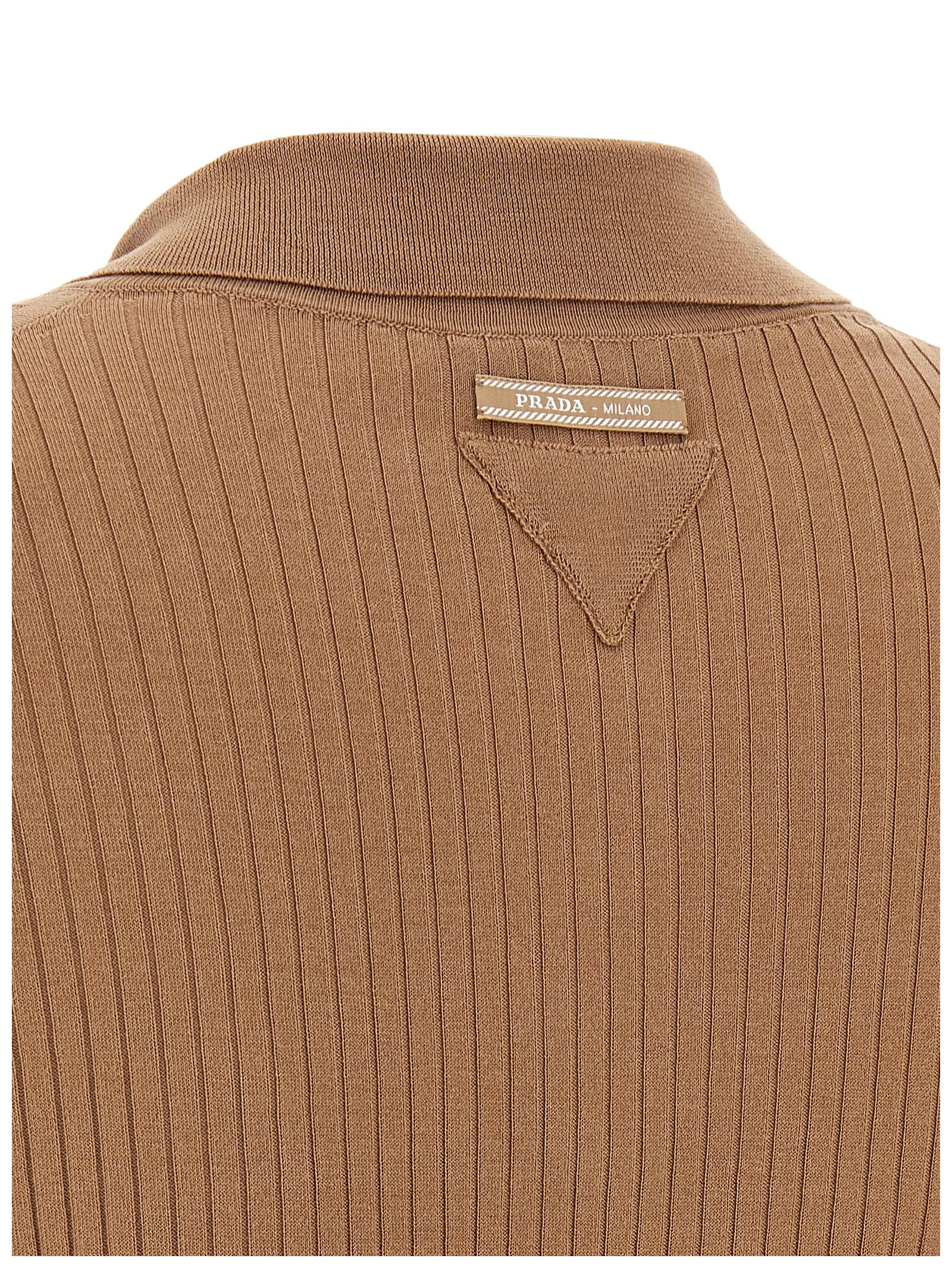 Prada Beige Cotton Polo Shirt
