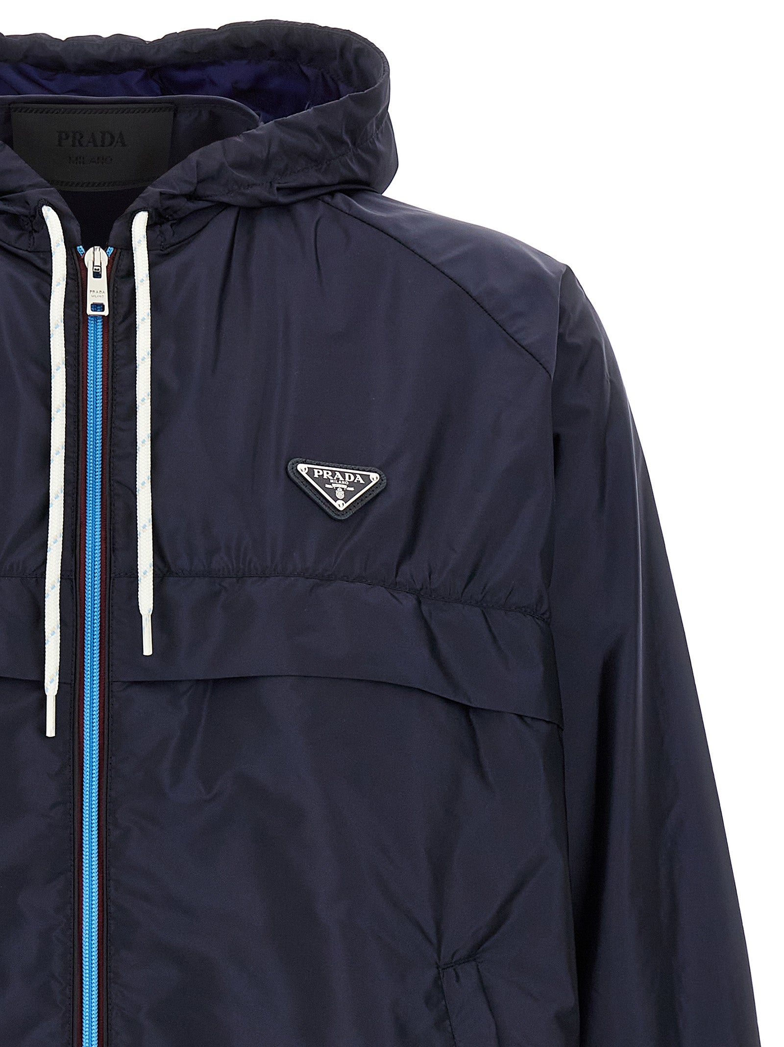 Prada Blue Recycled Polyamide Jacket