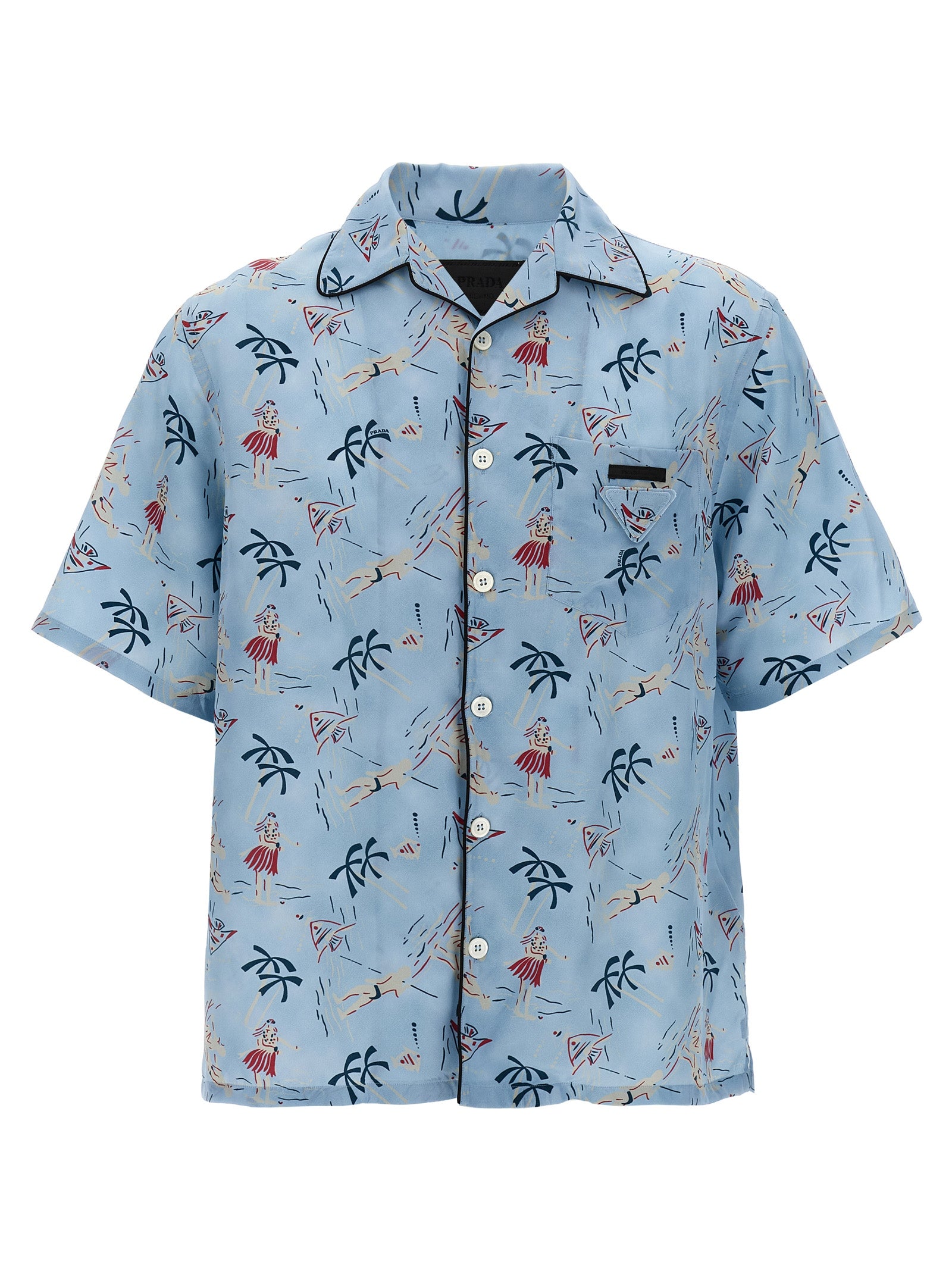 Prada Blue Viscose Blouse