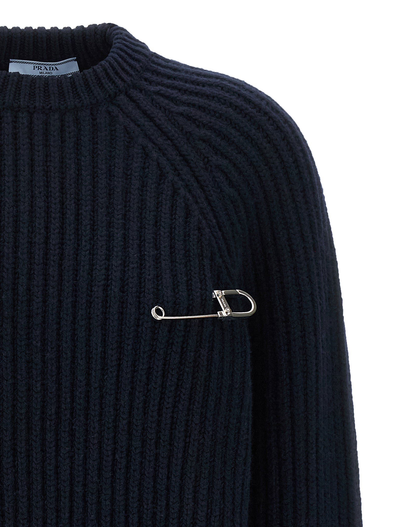 Prada Blue Virgin Wool Cardigan