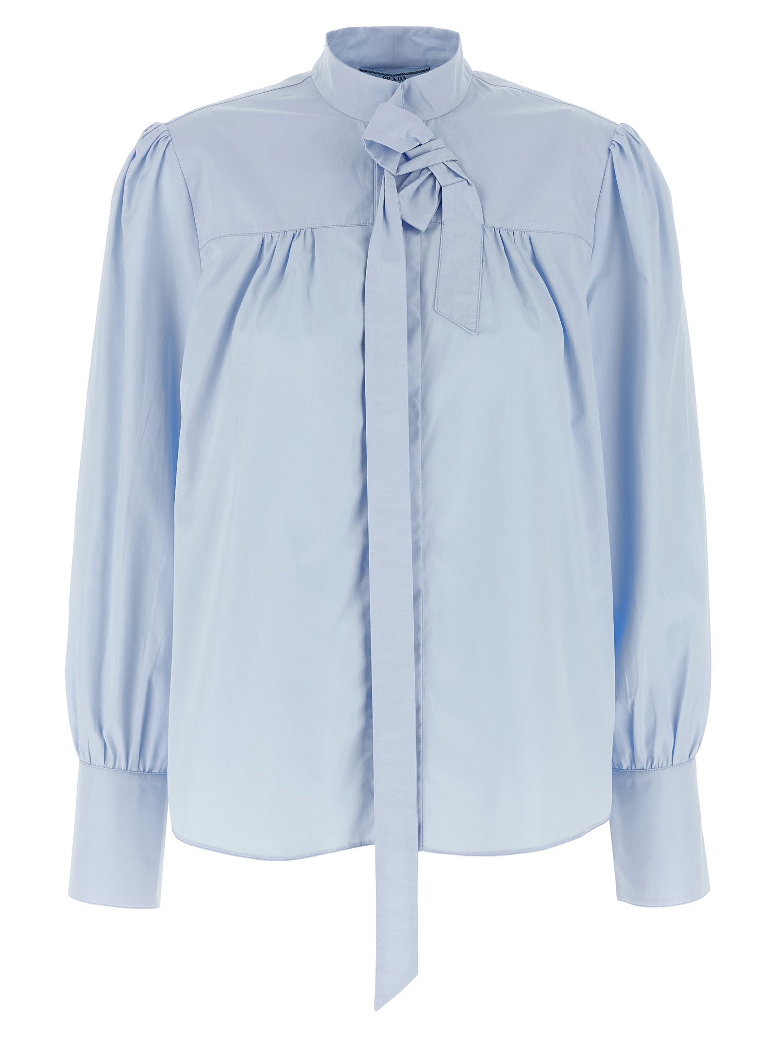 Prada Blue Cotton Blouse