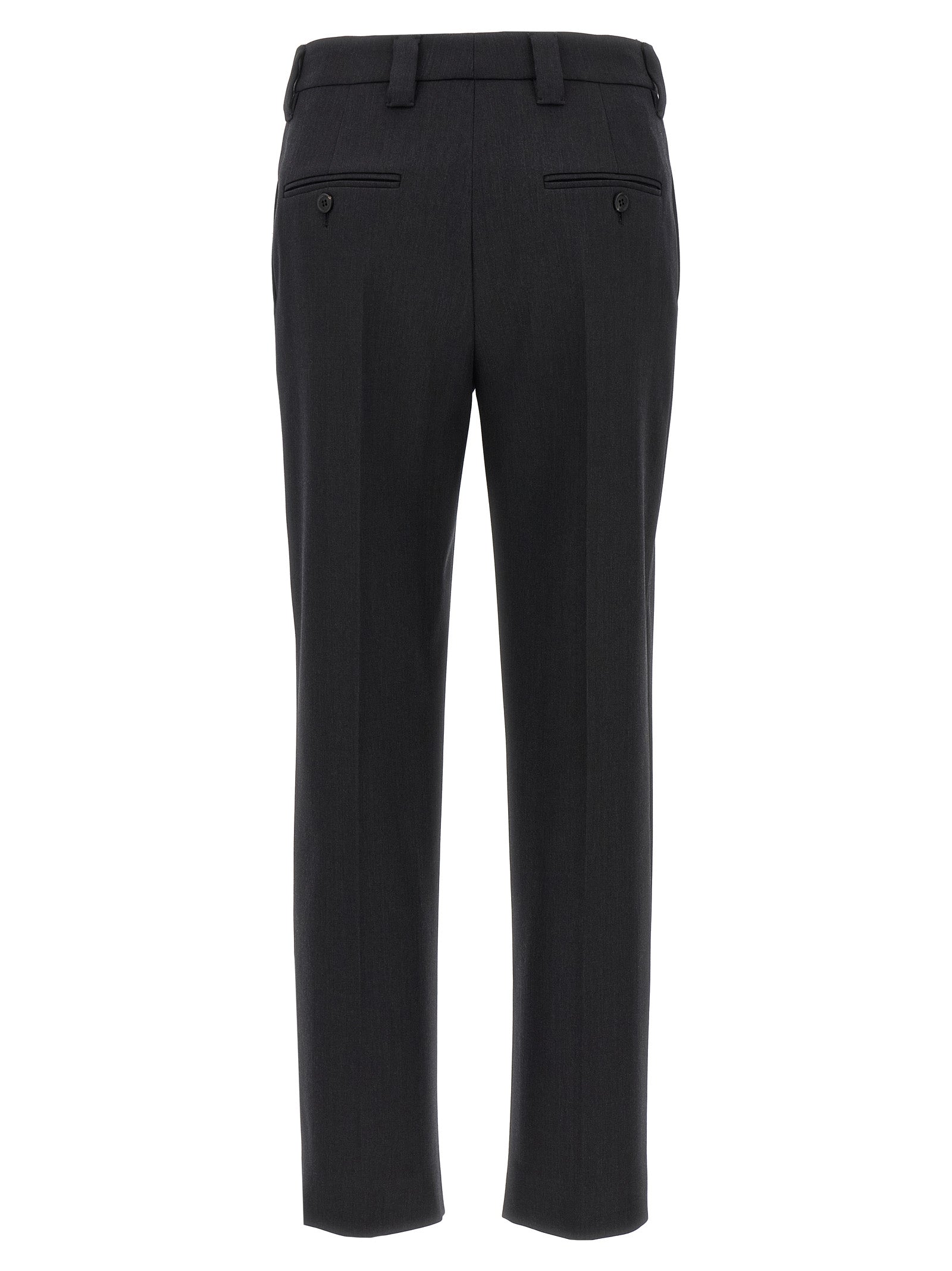 Prada Gray Virgin Wool Dress Pants