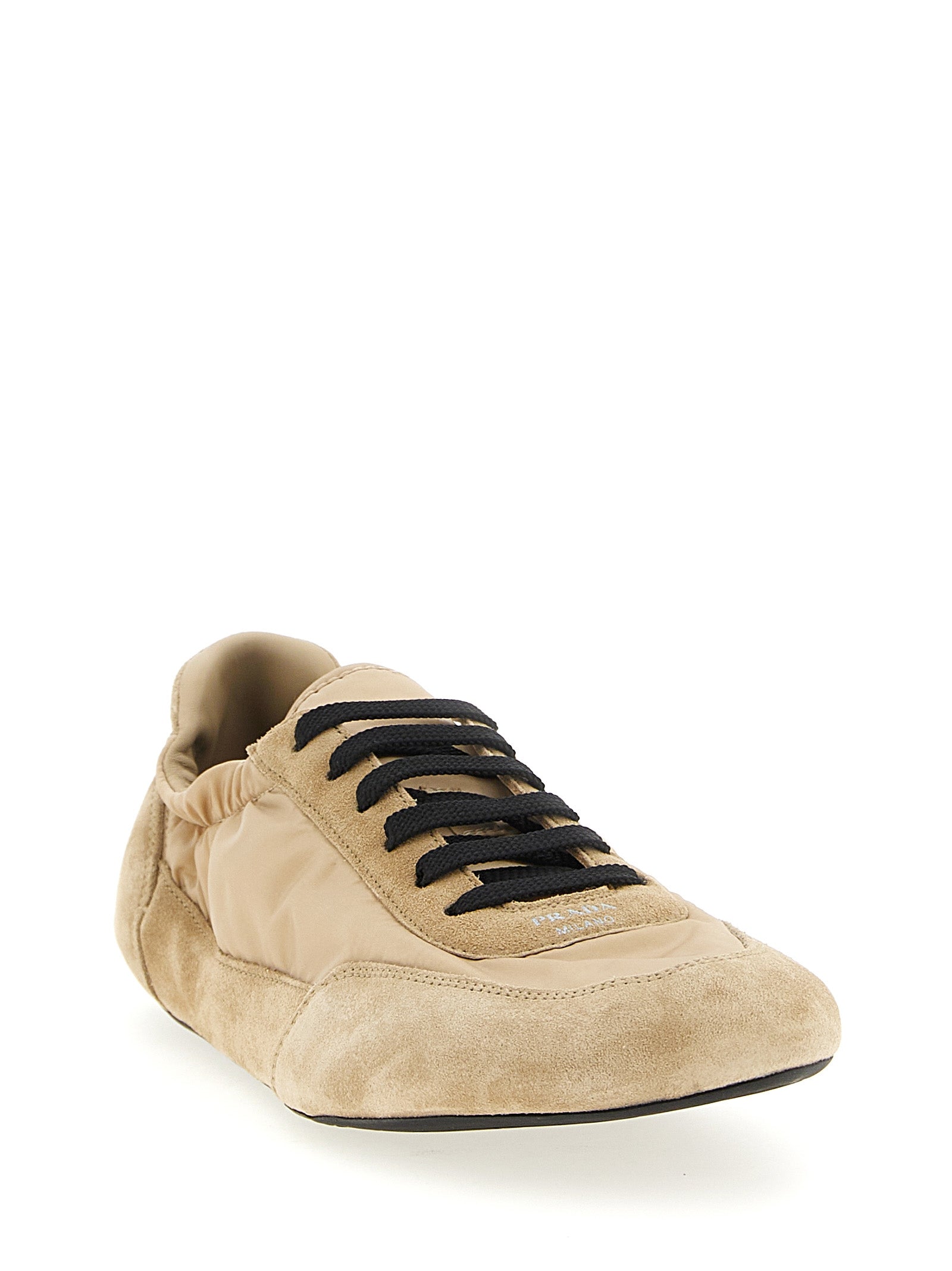 Prada Beige Polyamide Athletic Sneakers