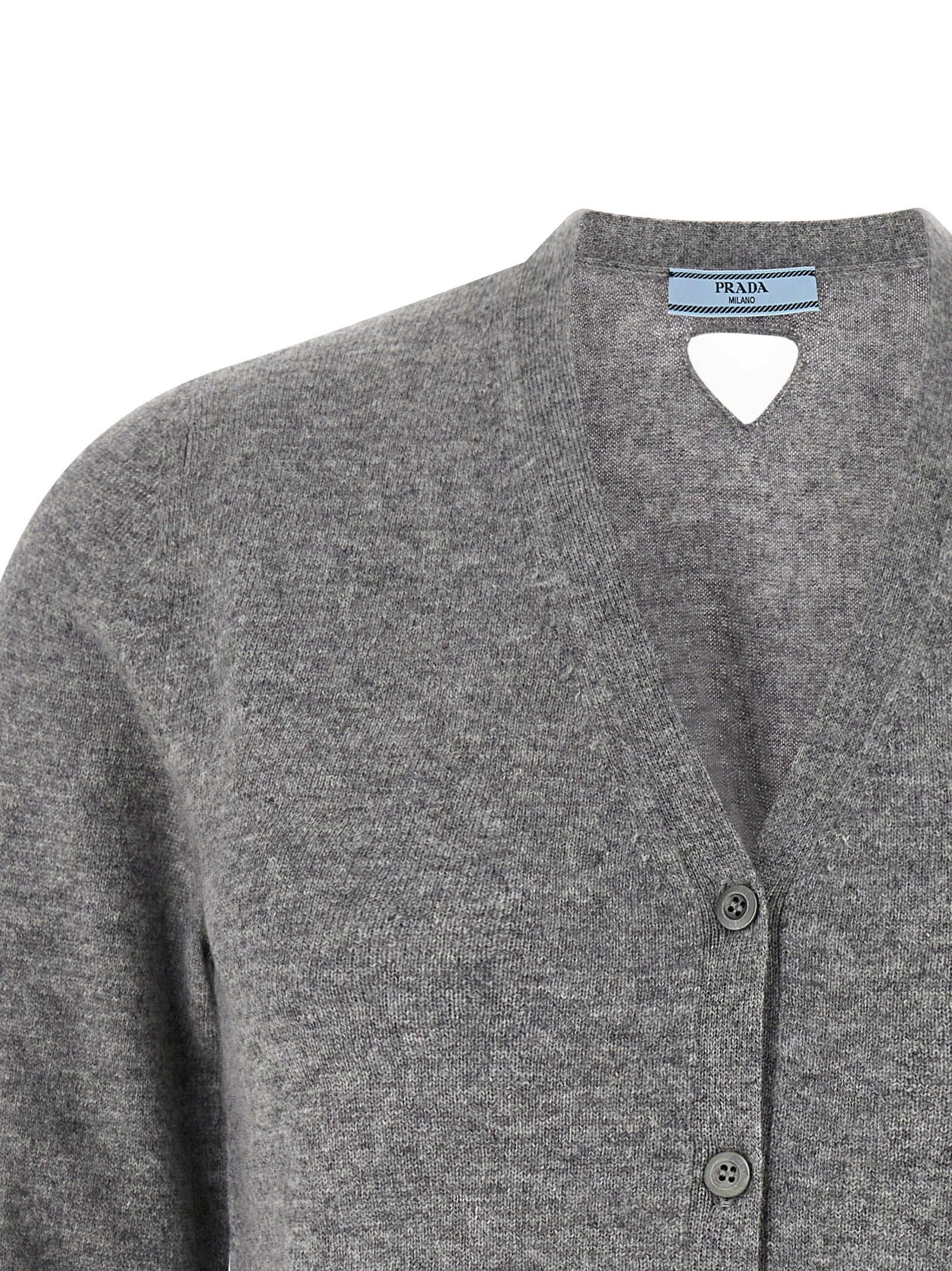 Prada Gray Cashmere Cardigan