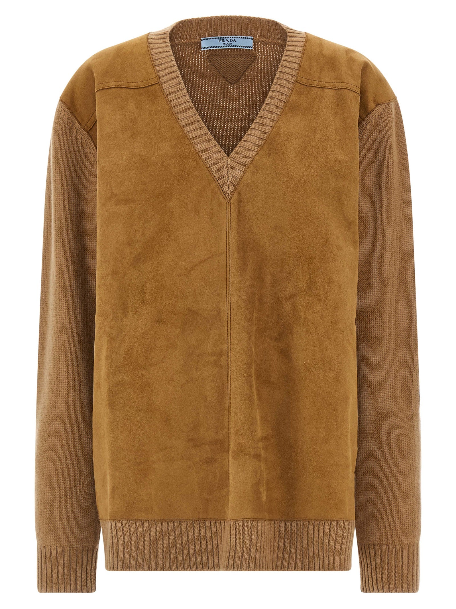 Prada Brown Virgin Wool Cardigan