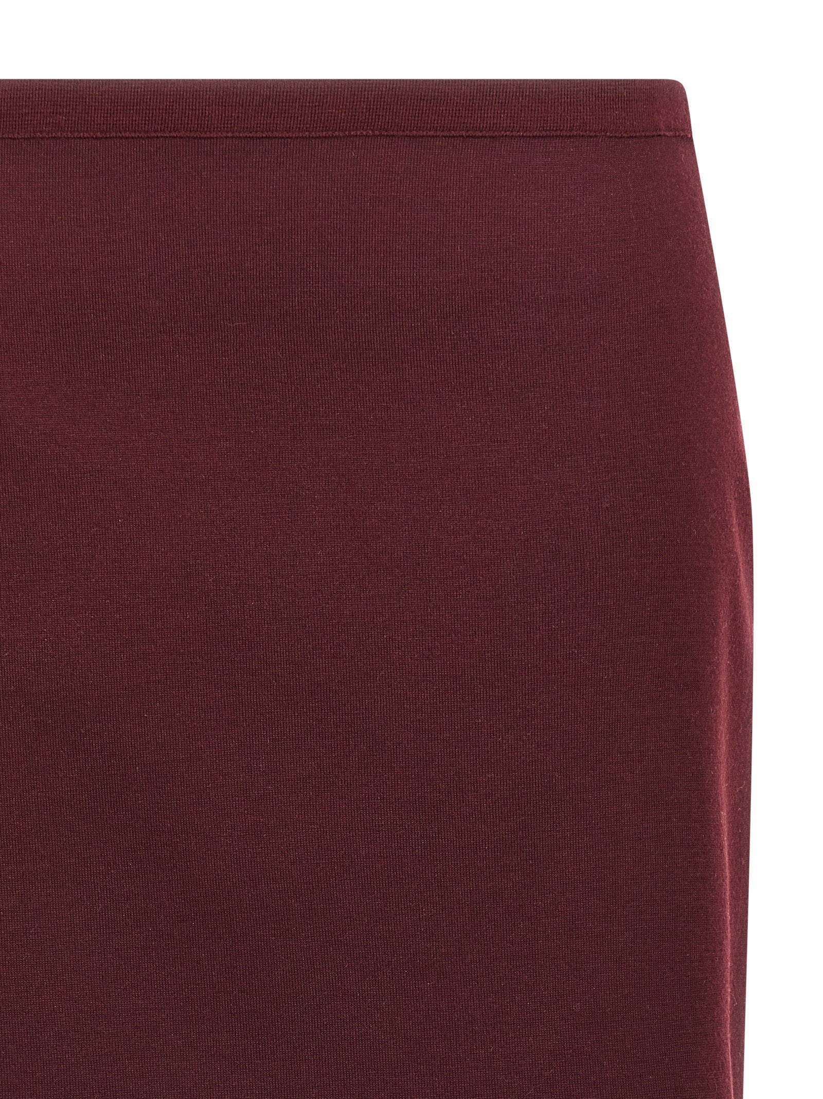 Miu Miu Bordeaux Virgin Wool Midi Skirt