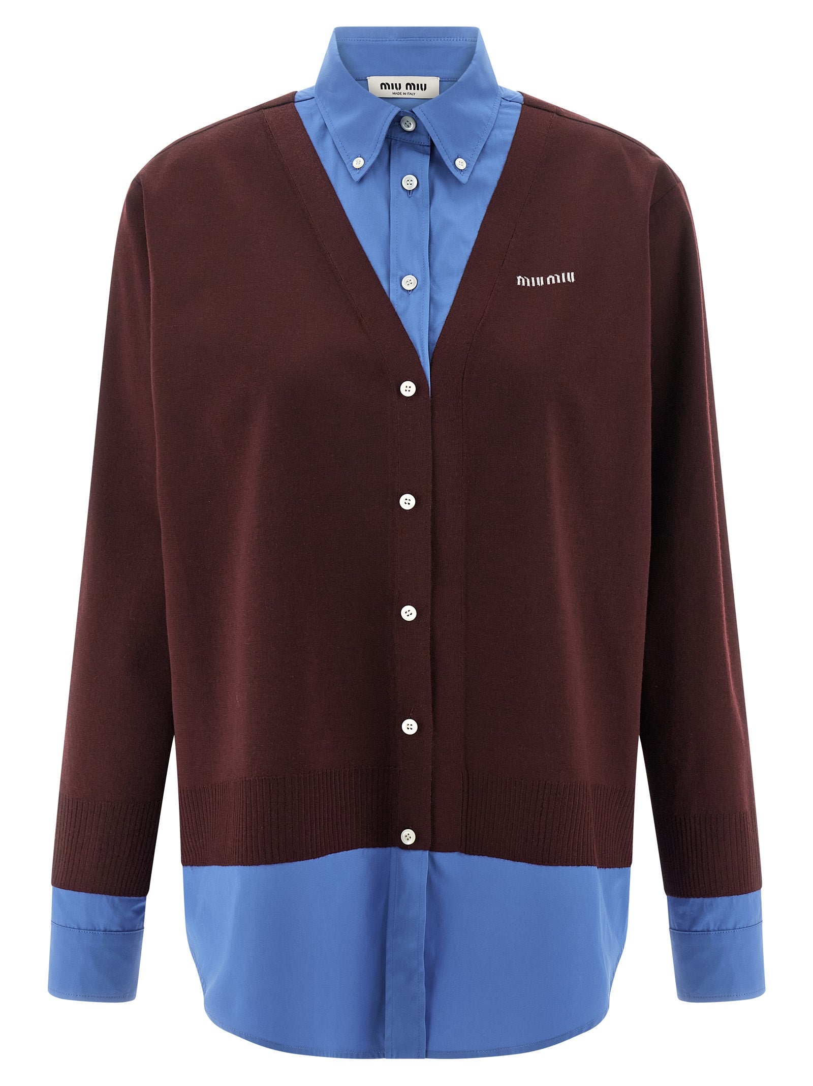 Miu Miu Multicolor Virgin Wool Blouse