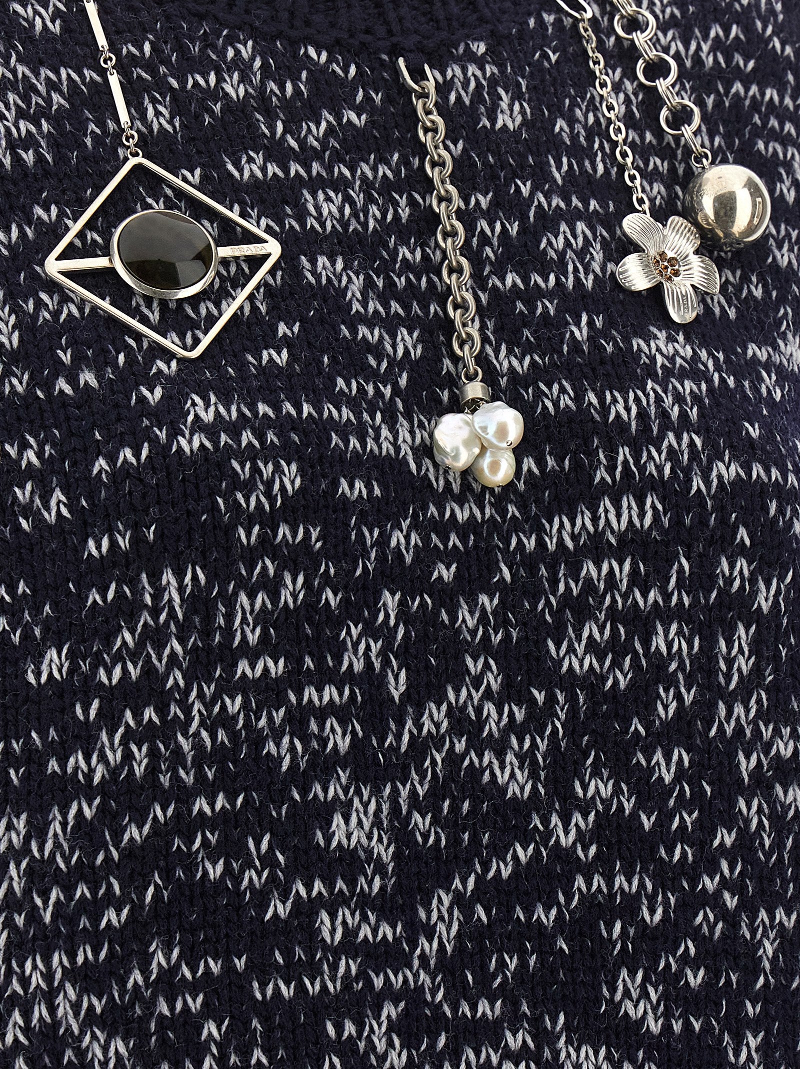Prada Multicolor Virgin Wool Cardigan